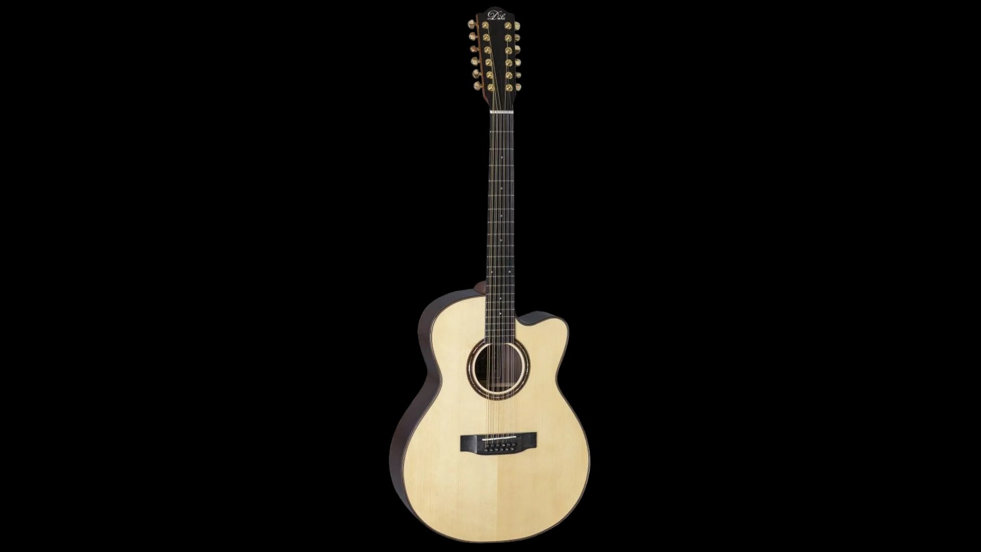 Duke GA-PF-Cut-Solid-12-Air Acoustic Guitar (Inc. Deluxe Gigbag)