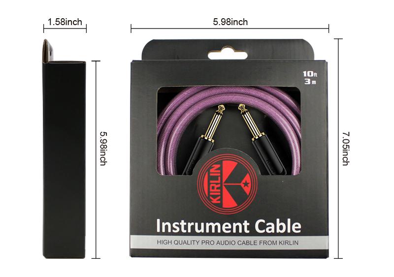 Kirlin IPW201 WEG-GR Fabric Gel 20' Straight Green Guitar Cable