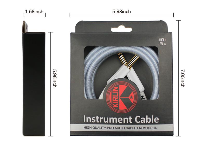 Kirlin IPW201 WEG-BL Fabric Gel 20' Straight  Blue Guitar Cable