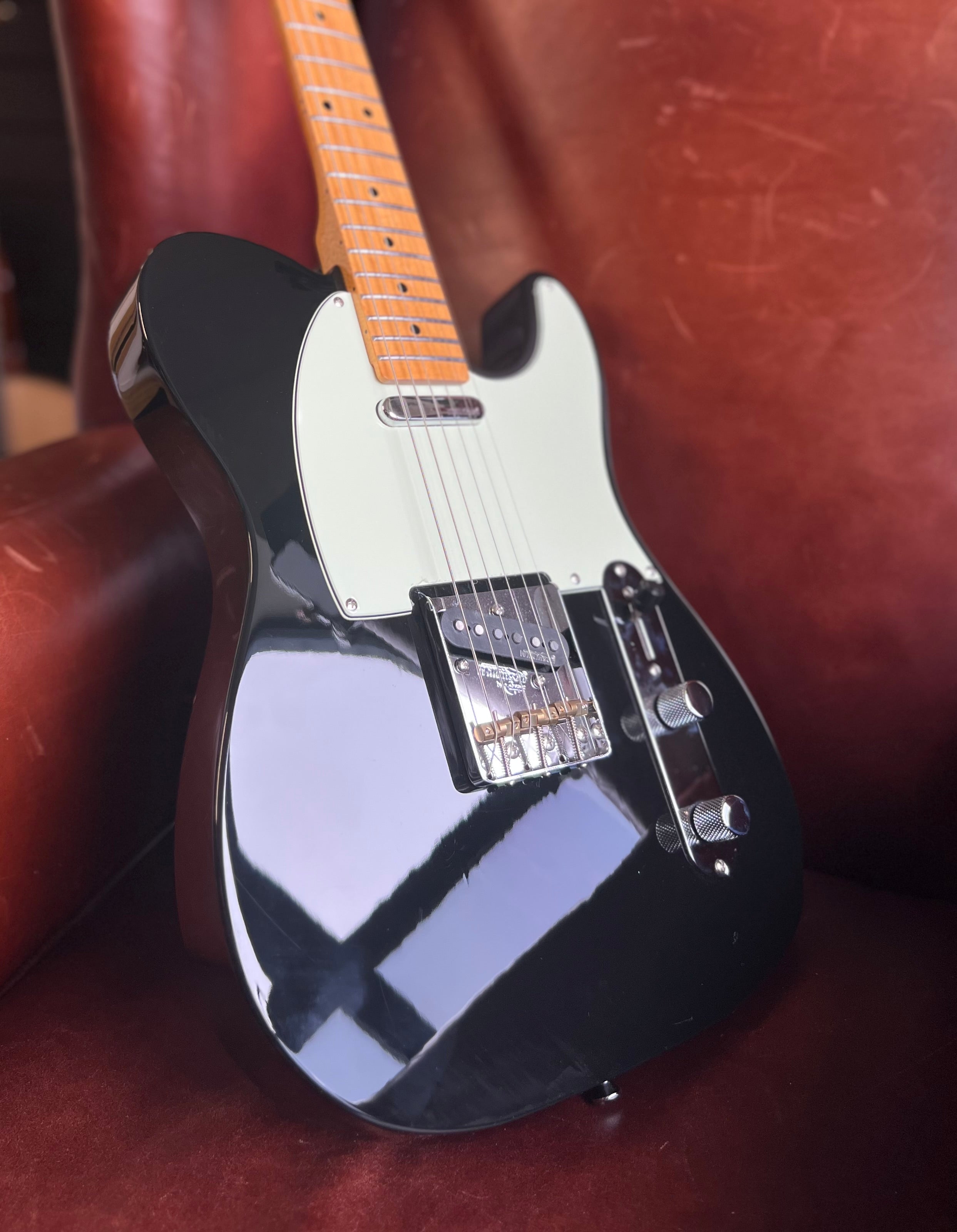 Vintage V75 ReIssued Electric Guitar ~ Boulevard Black, Electric Guitar for sale at Richards Guitars.