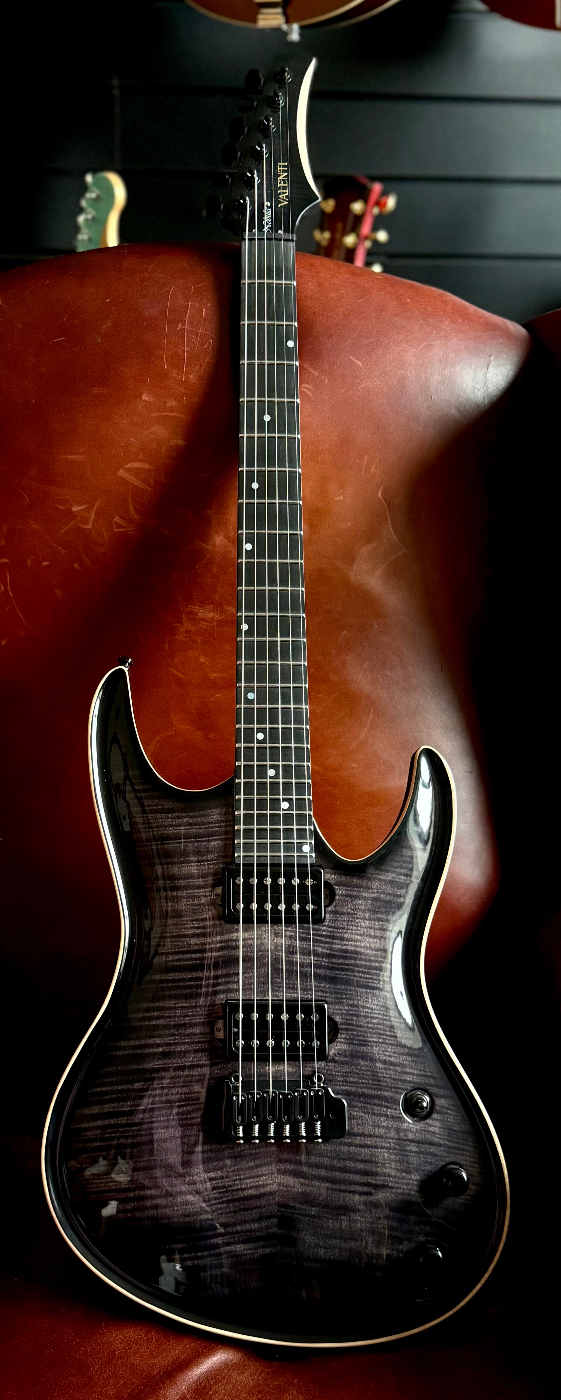 Valenti Nebula Dark Night Custom : Hand Made In Italy Richards Guitars Of Stratford Upon Avon