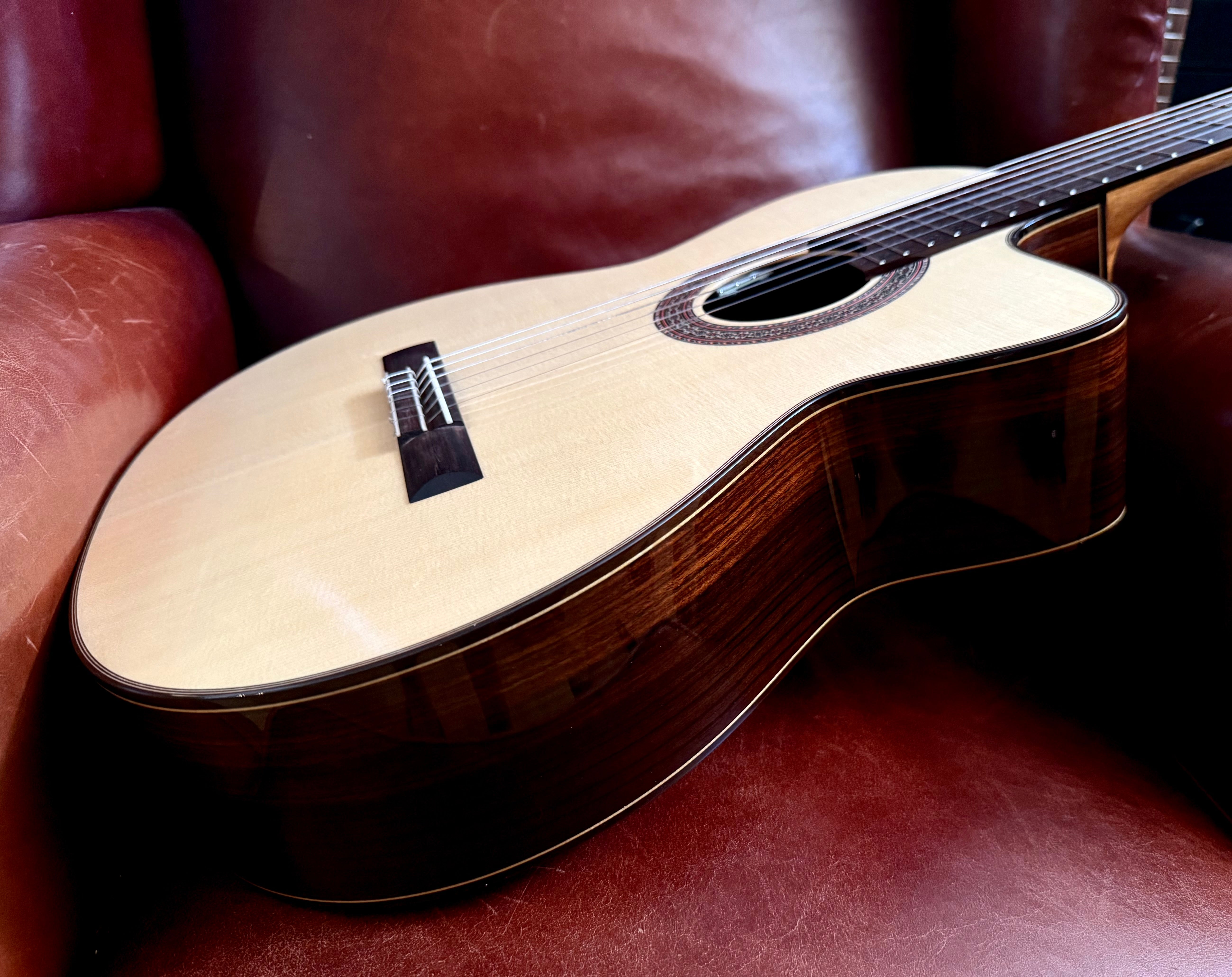 Duke Student F Cut Nylon Strung Guitar.  Utterly Stunning Classical Guitar