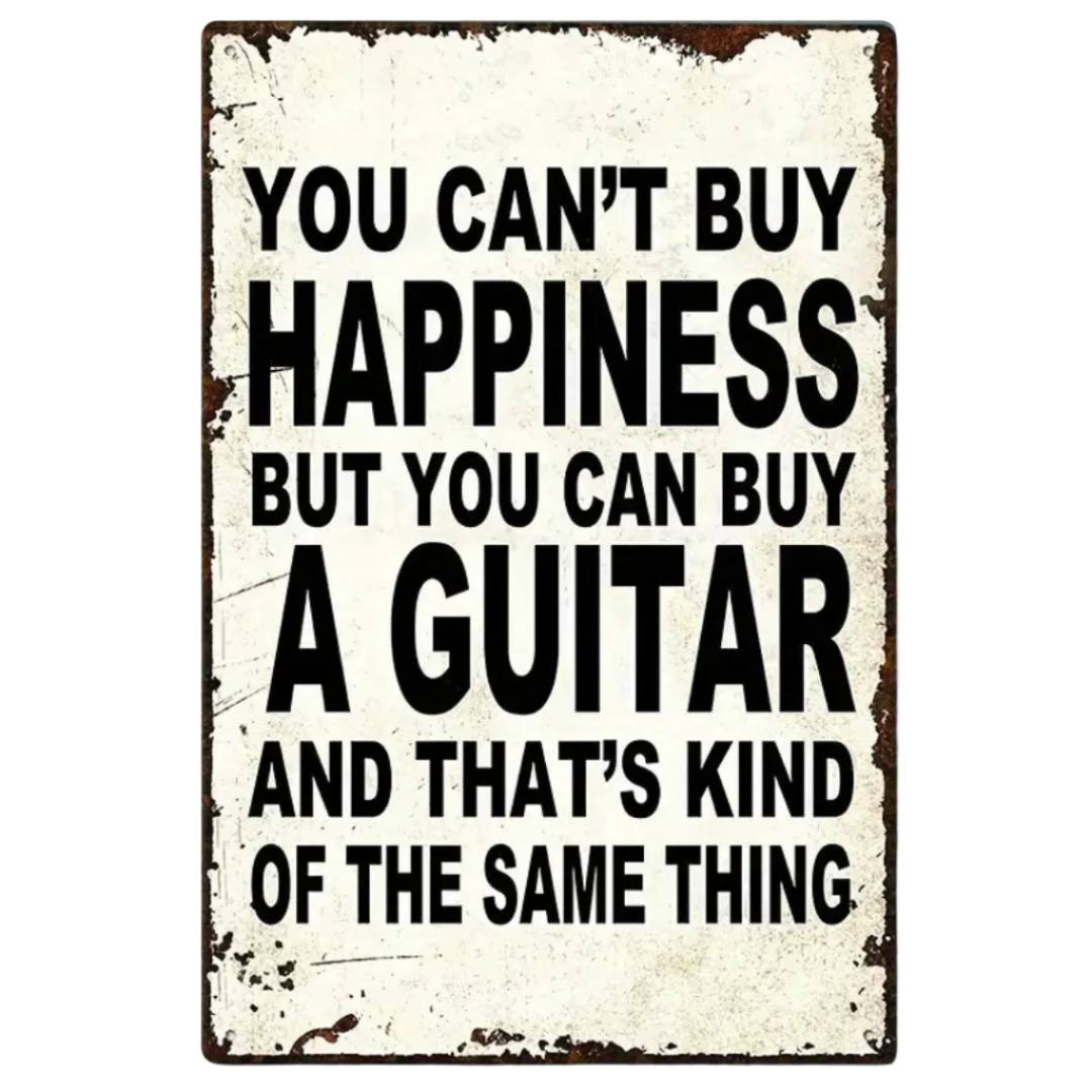 Accessory - Guitar Wall Art "You Cant Buy Hapiness" Desktop / Wall Art