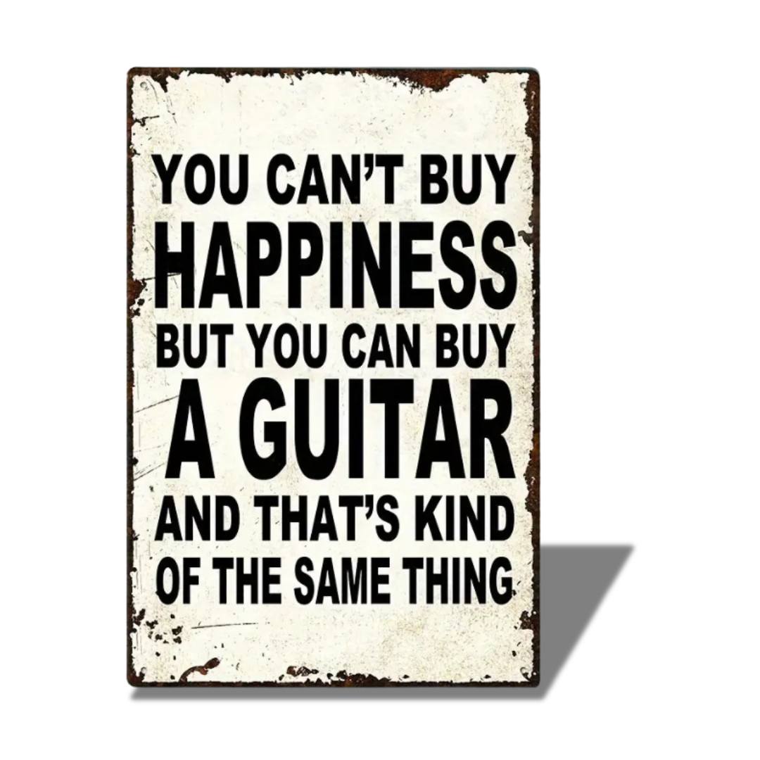 Accessory - Guitar Wall Art "You Cant Buy Hapiness" Desktop / Wall Art