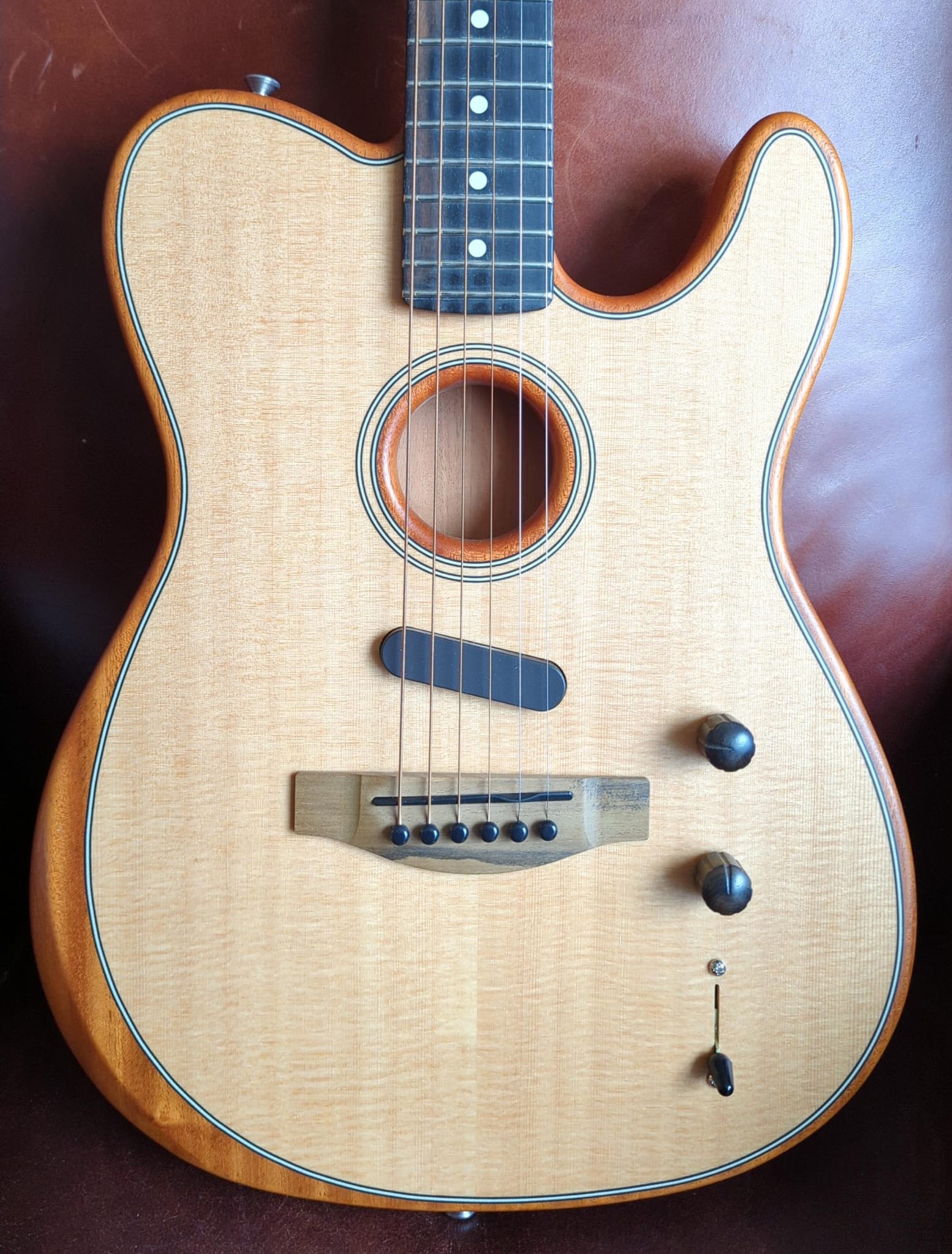 Fender USA Acoustasonic Telecaster - Natural (Used), Electric Guitar for sale at Richards Guitars.