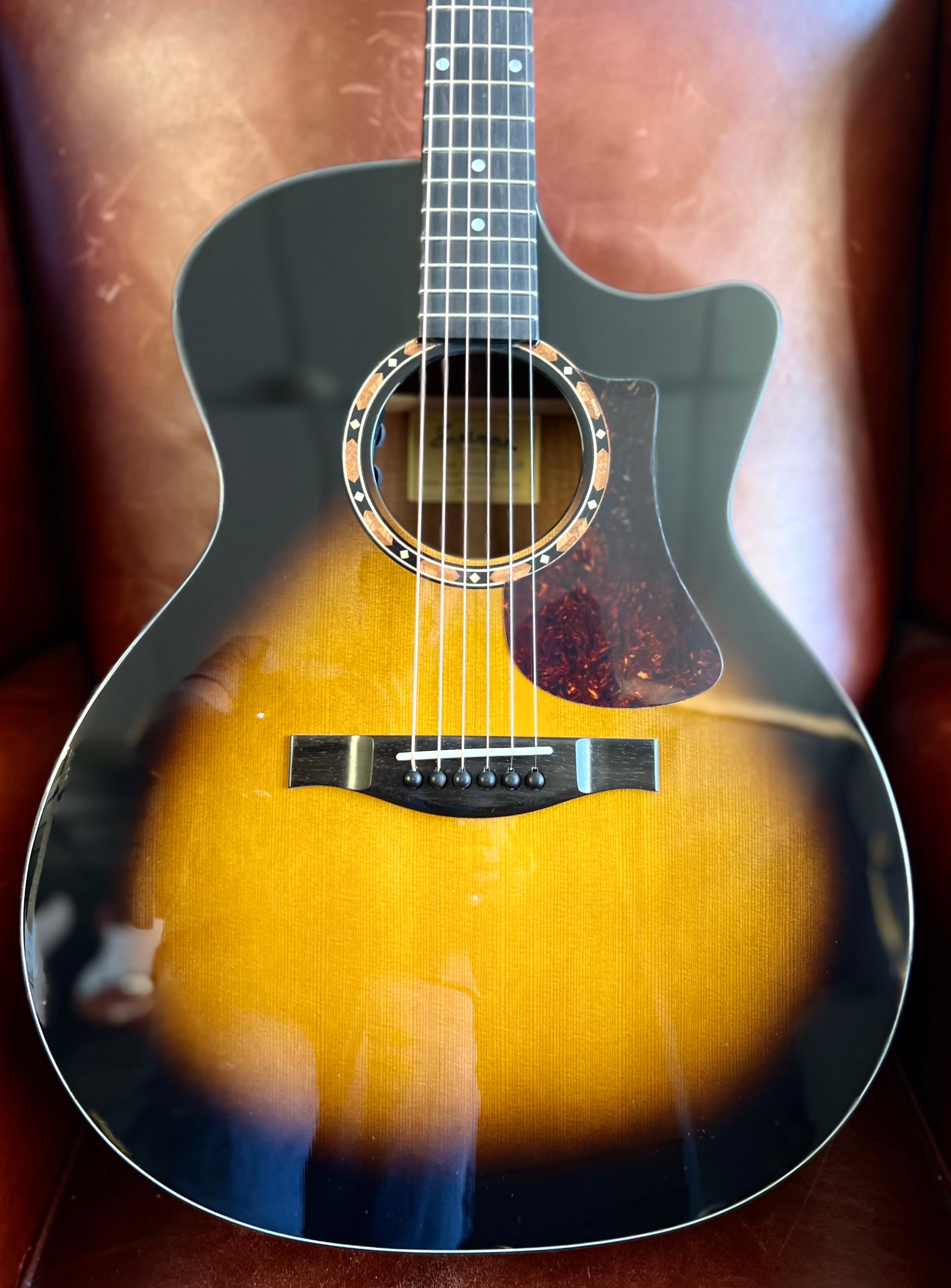 Eastman AC122-2CE-DLX-SB (Price inc. Custom Pro Setup Package), Electro Acoustic Guitar for sale at Richards Guitars.