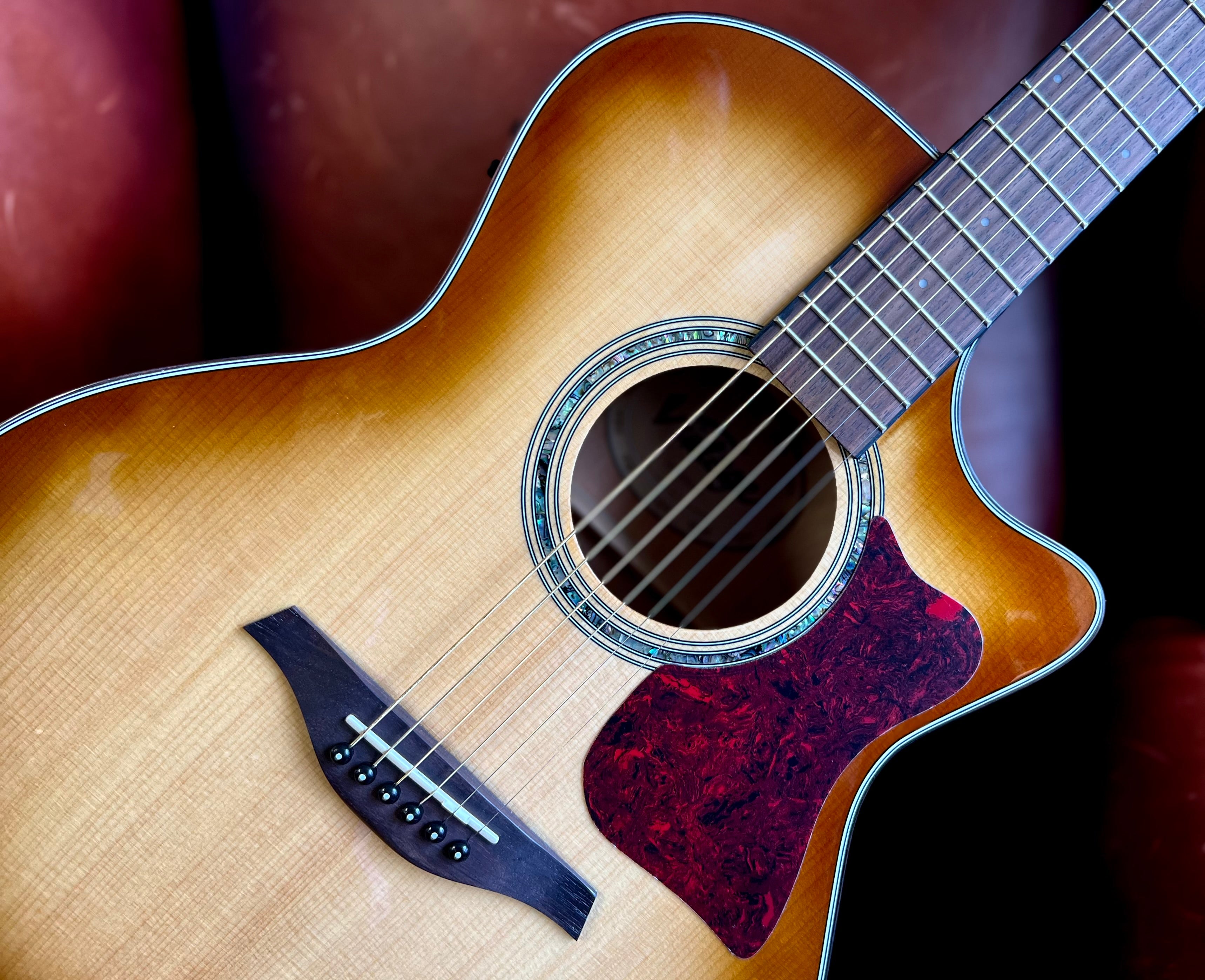 Vintage VGA990 Electro-Acoustic Sweetwater Guitar ~ Sunburst, Electro Acoustic Guitar for sale at Richards Guitars.