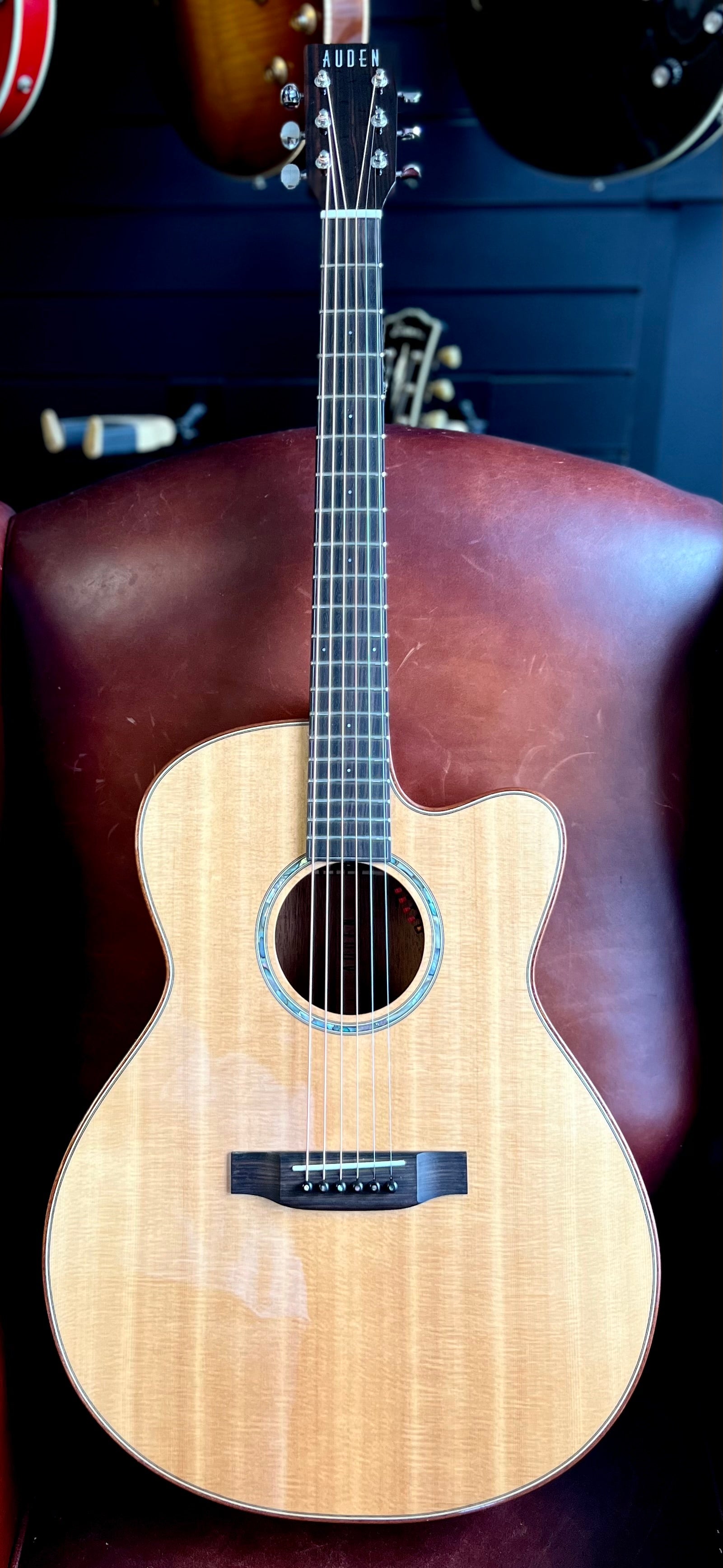 Auden Austin Mahogany Cutaway, Electro Acoustic Guitar for sale at Richards Guitars.