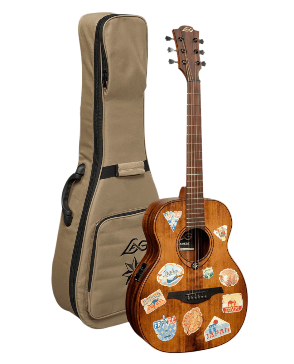 LAG Escapade Globe Trotter Electro Acoustic Travel Guitar, Electro Acoustic Guitar for sale at Richards Guitars.