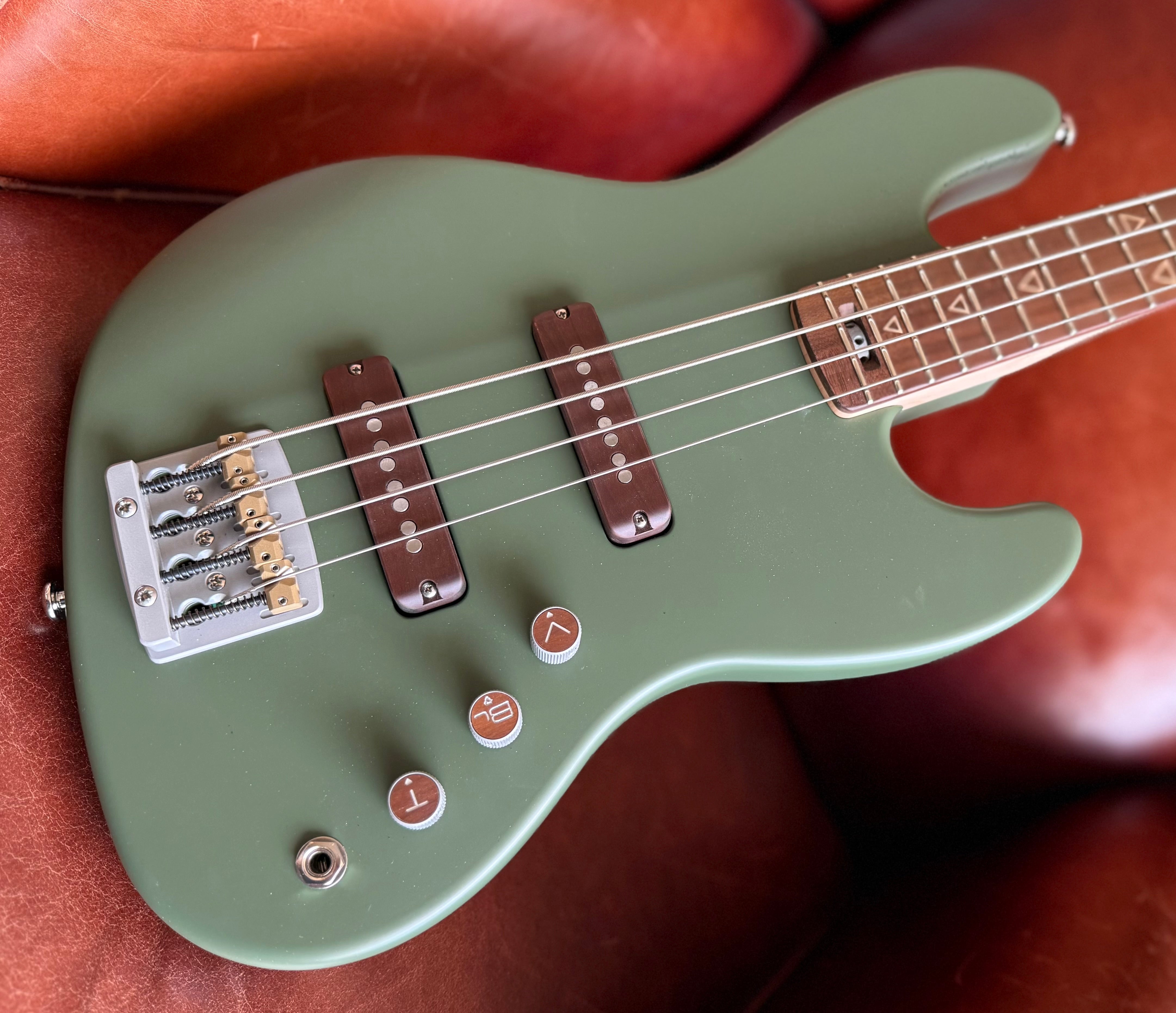 Valiant Mini Bass Olive Green.  World Class Precision Engineered Mini Bass - INCREDIBLE!