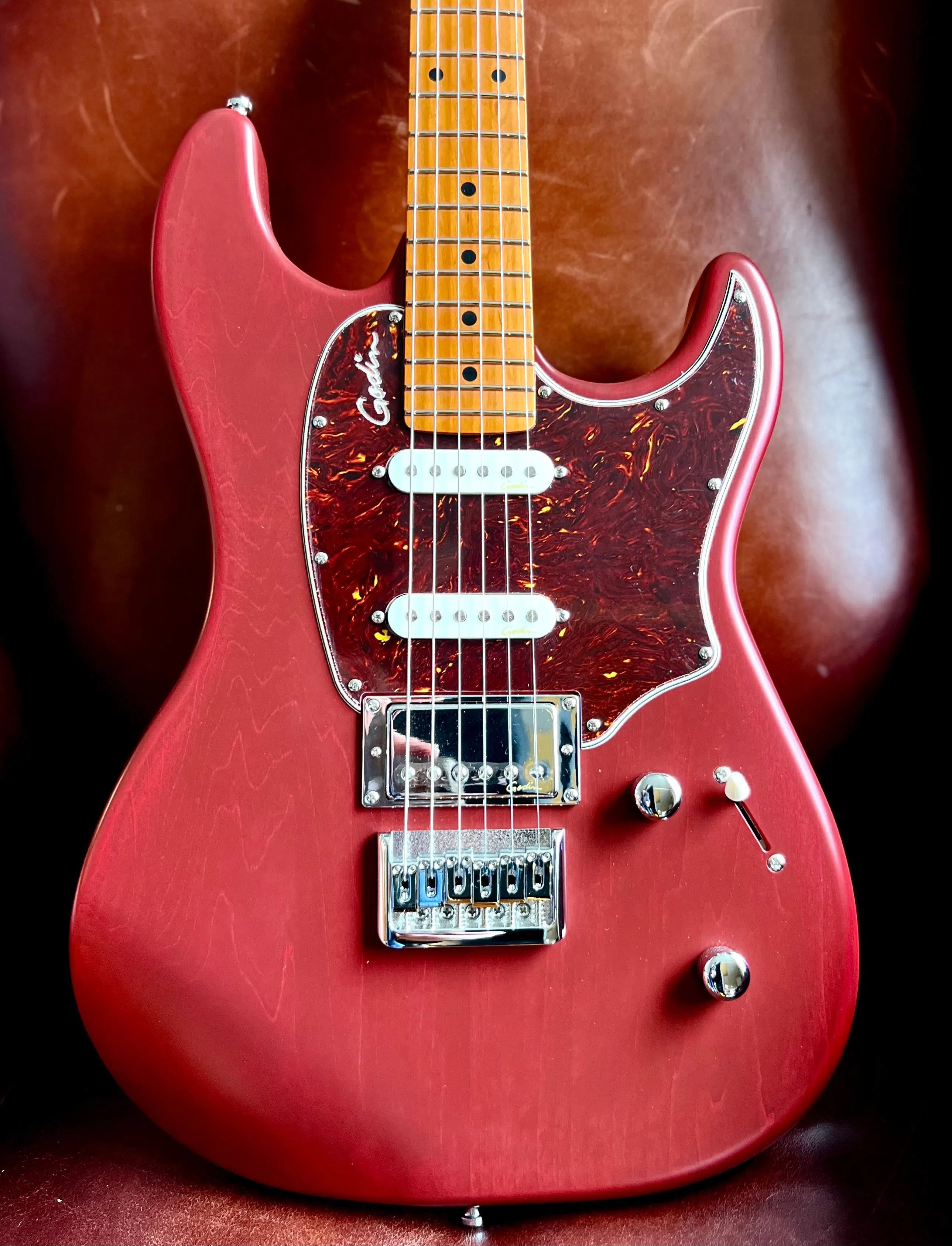 Godin Session HT Electric Guitar ~ Aztek Red MN, Electric Guitar for sale at Richards Guitars.