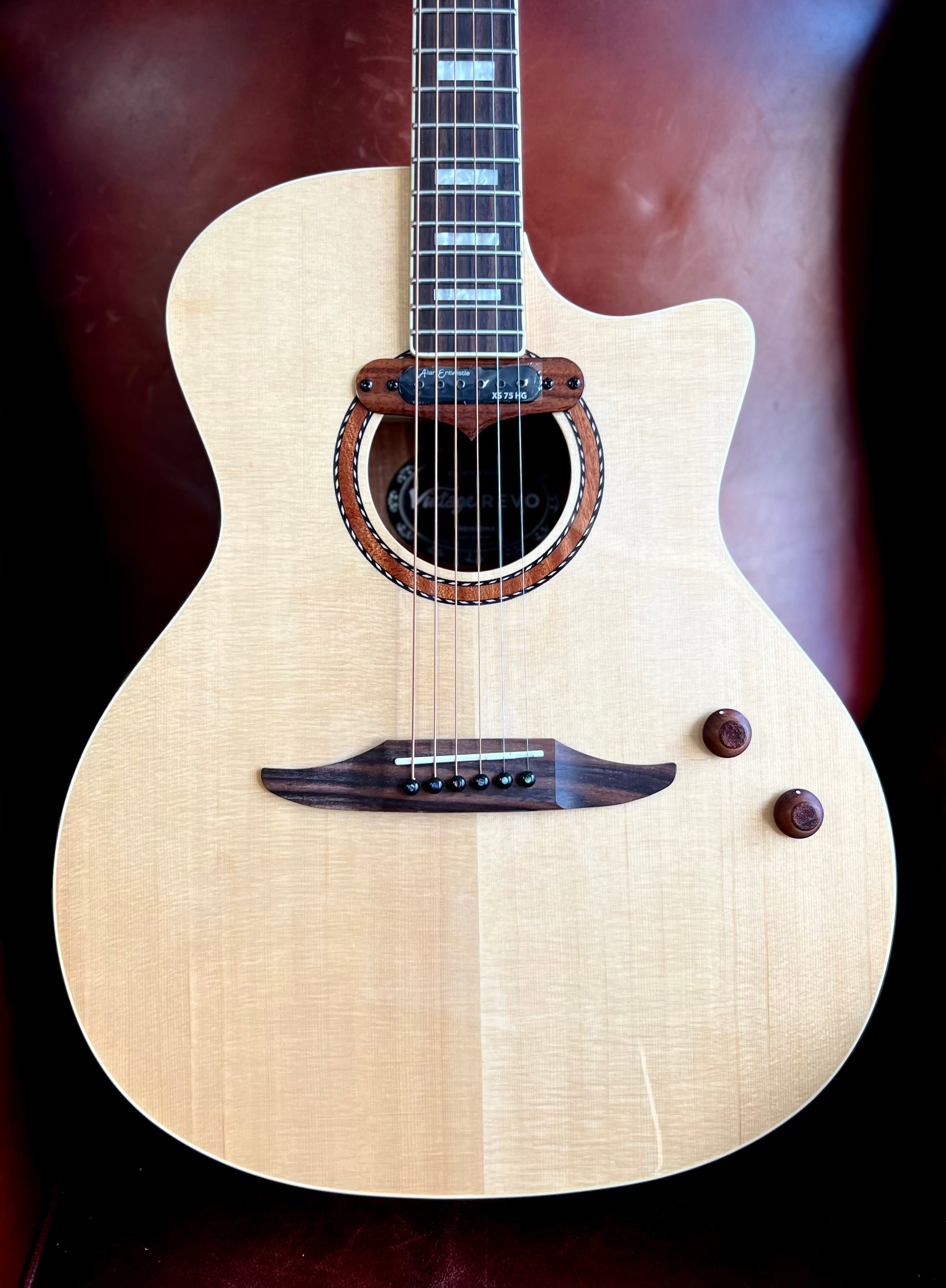 Vintage REVO ELEKTRA ~ Natural Silk  VRE900NA, Electro Acoustic Guitar for sale at Richards Guitars.