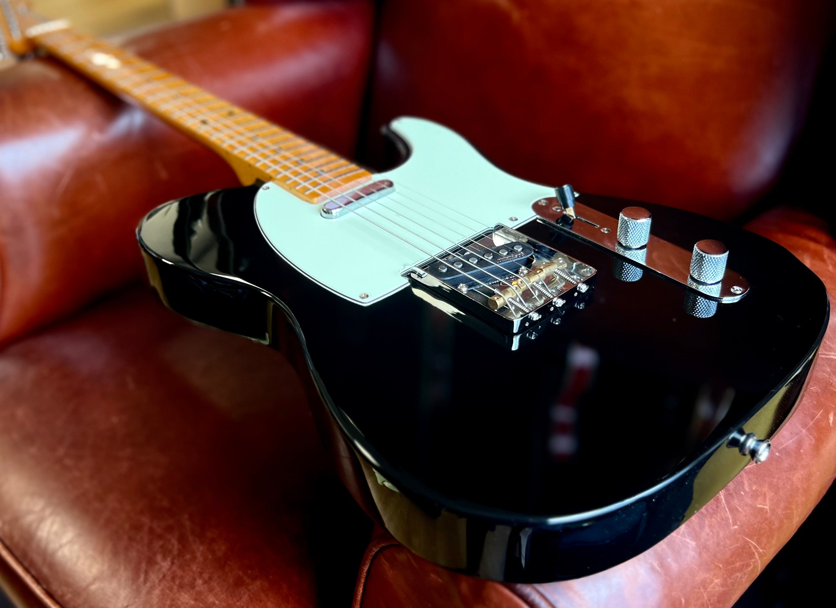 Vintage V75 ReIssued Electric Guitar ~ Boulevard Black, Electric Guitar for sale at Richards Guitars.