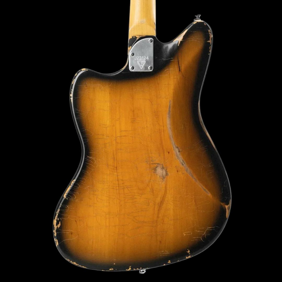 Valiant Jupiter Sunburst Distressed Mastery, Electric Guitar for sale at Richards Guitars.