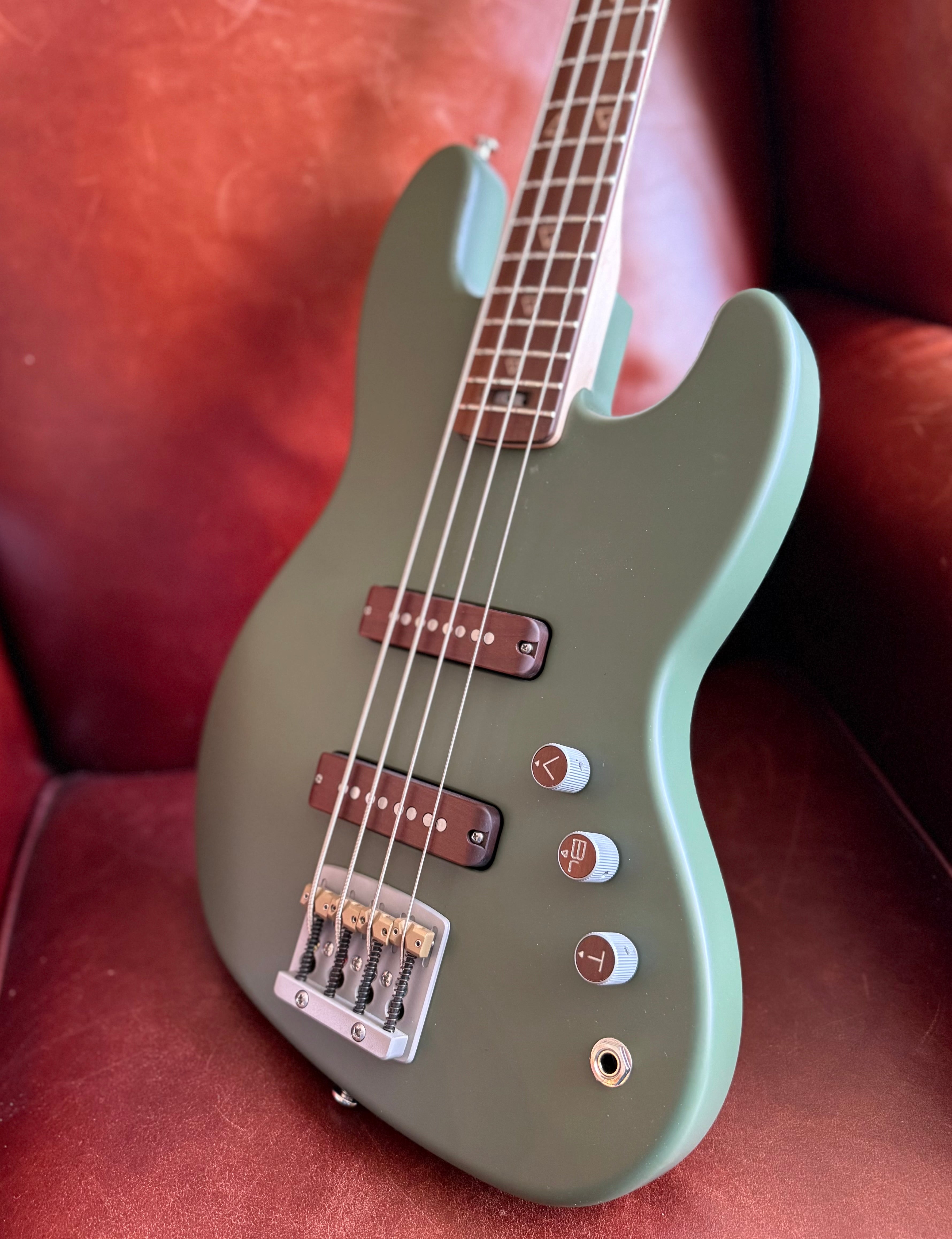 Valiant Mini Bass Olive Green.  World Class Precision Engineered Mini Bass - INCREDIBLE!