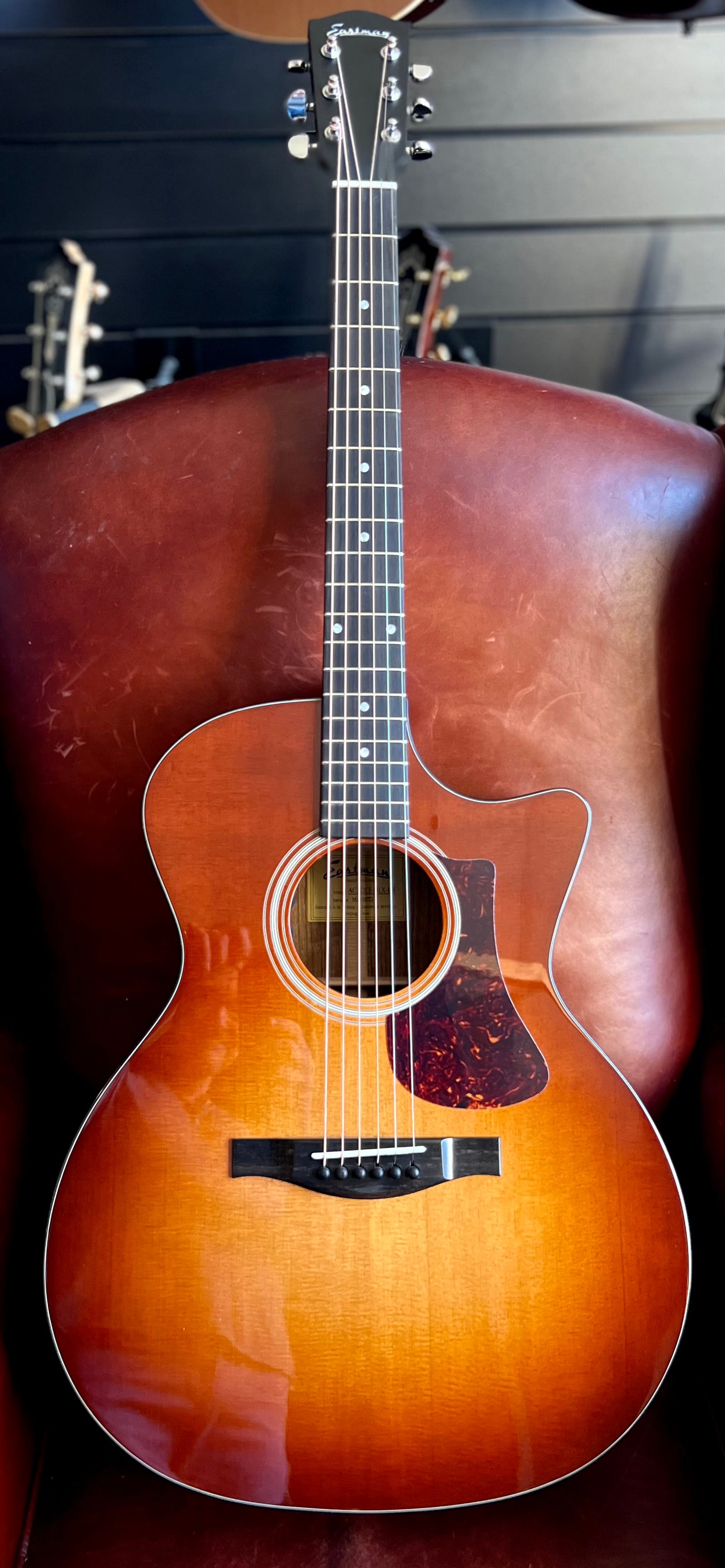 Eastman AC222CE-DLX-GB (Price inc. Custom Pro Setup Package), Electro Acoustic Guitar for sale at Richards Guitars.