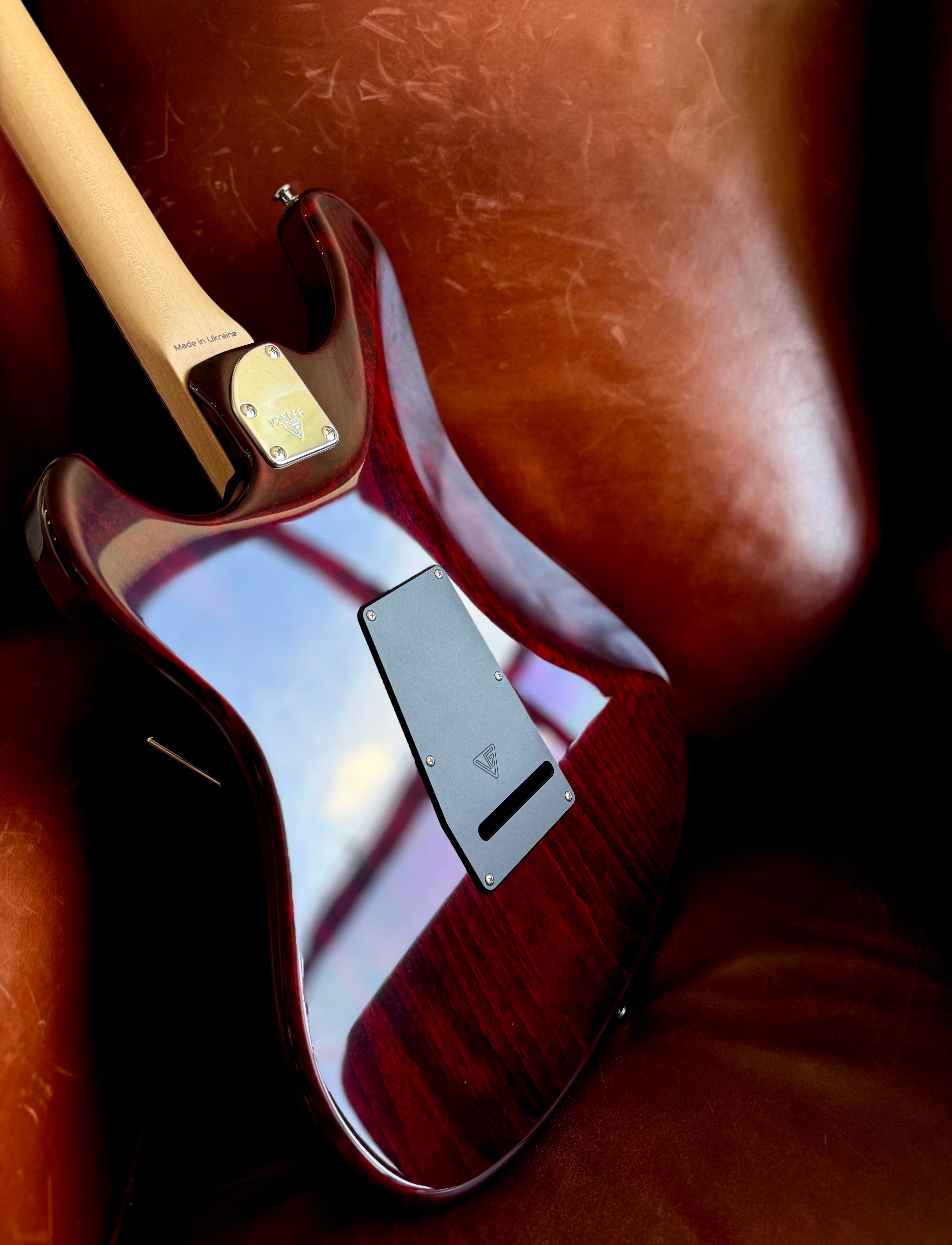 Valiant Mercury Burgundy Red w' 1 Piece Body & Stainless Steel Frets