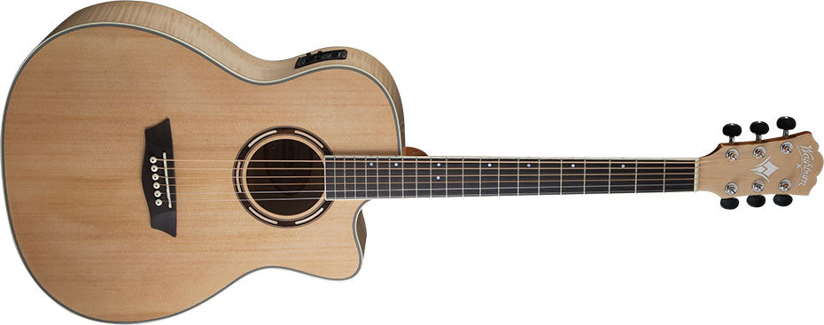 Washburn AG40CE Grand Auditorium - Natural Electro Acoustic Guitar, Electro Acoustic Guitar for sale at Richards Guitars.