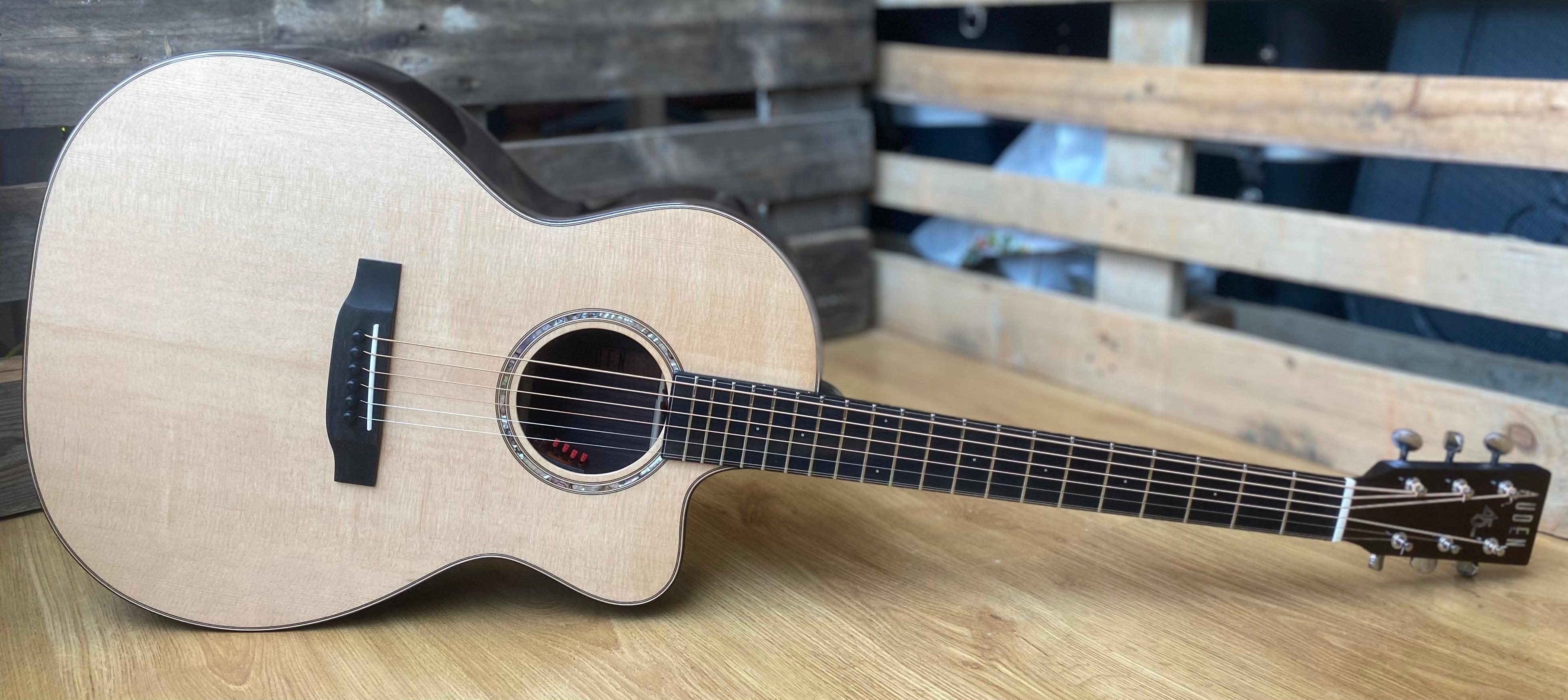 Auden Artist 45 Chester Cutaway Spruce/Rosewood Cutaway. (Free Brad Clarke supernatural system), Electro Acoustic Guitar for sale at Richards Guitars.