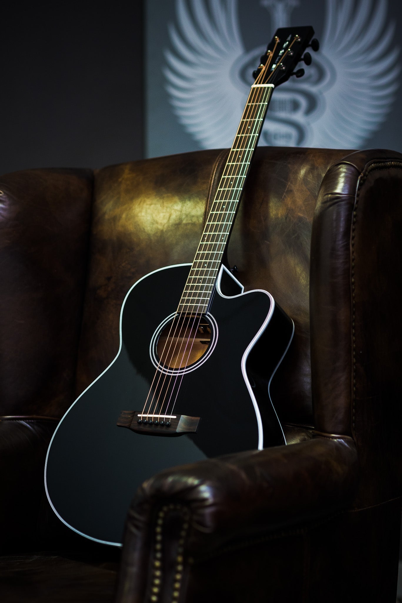 Auden Austin Black Series Spruce Mahogany Full Body Electro Acoustic Guitar, Electro Acoustic Guitar for sale at Richards Guitars.