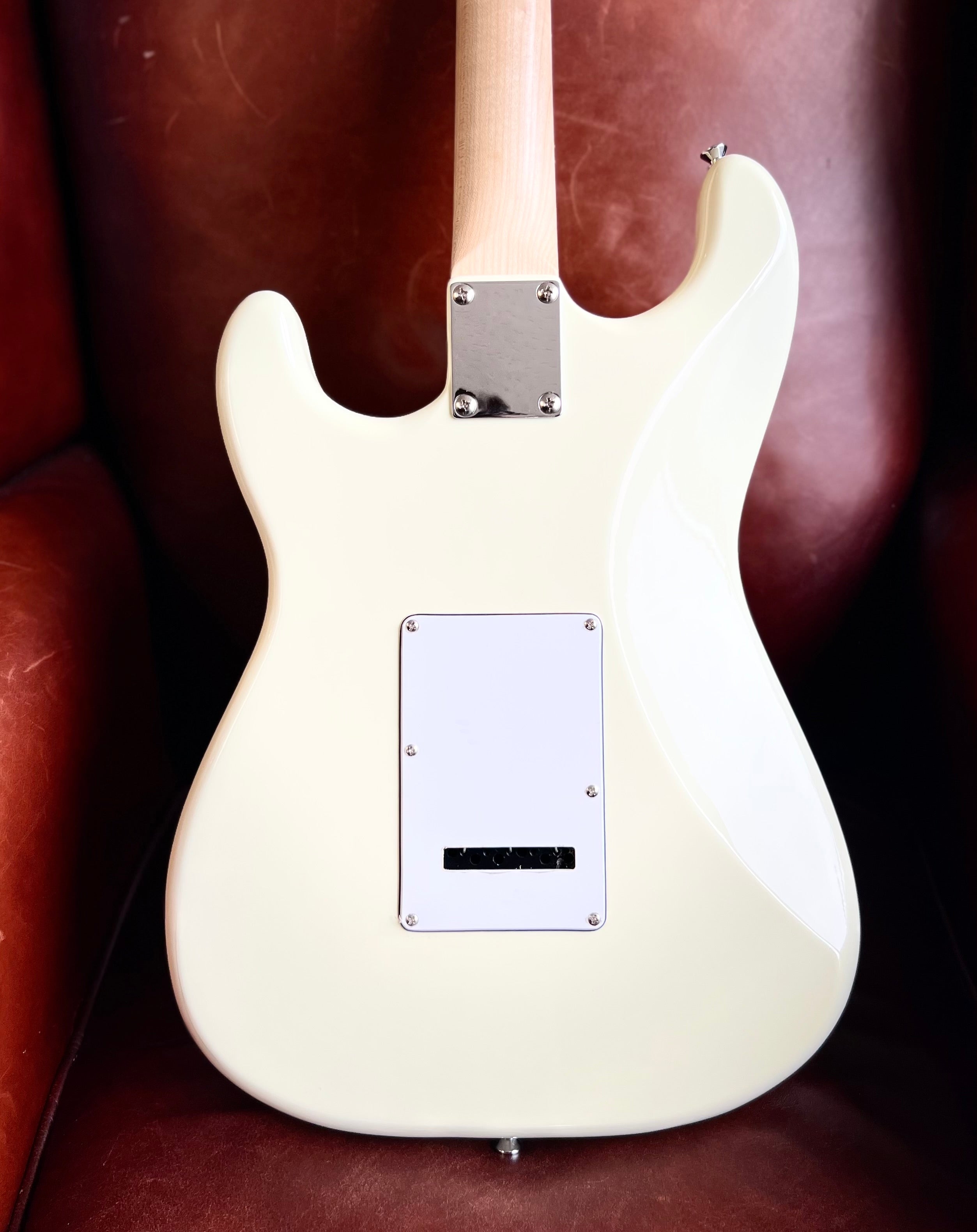 Vintage V6VW ReIssued Electric Guitar ~ Vintage White, Electric Guitar for sale at Richards Guitars.