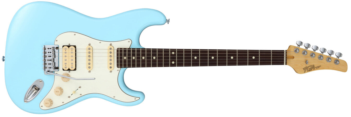 FGN Guitars Boundary BST HSS Mint Blue, Electric Guitar for sale at Richards Guitars.