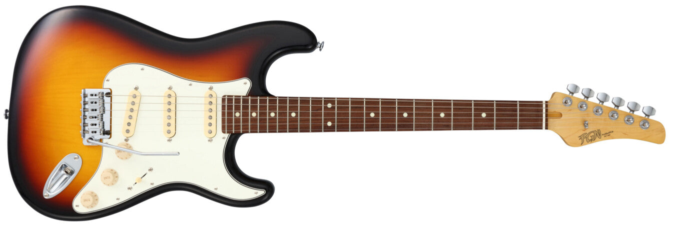 FGN Guitars Boundary BST 3-Tone Sunburst, Electric Guitar for sale at Richards Guitars.