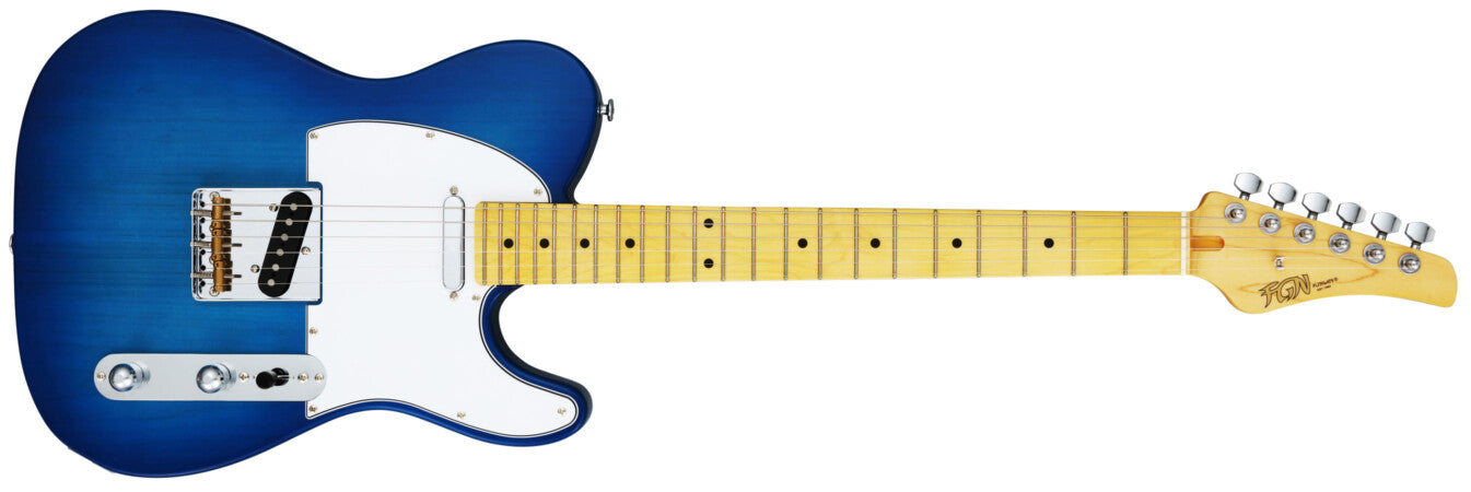 FGN Boundary BTL-M Trans Blue Burst, Electric Guitar for sale at Richards Guitars.