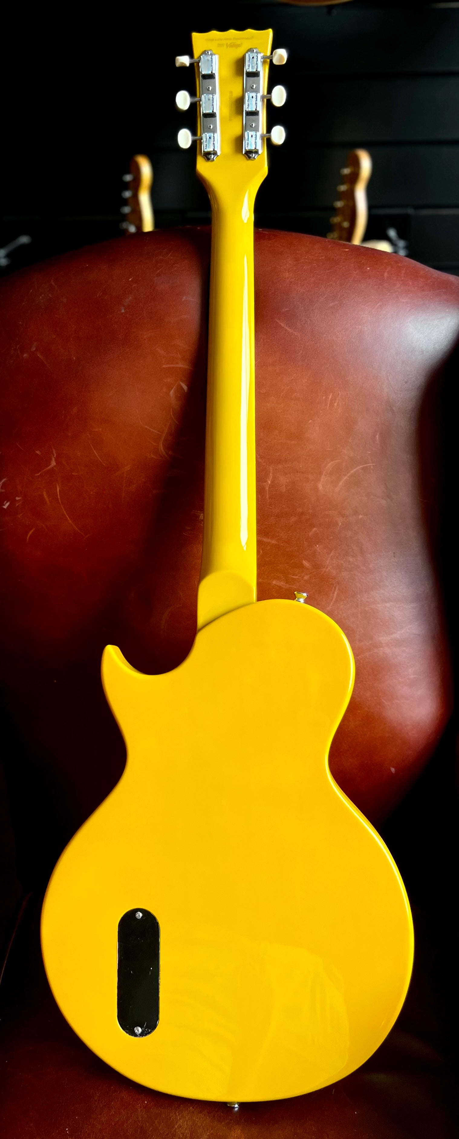 Vintage V120TVY ReIssued Electric Guitar ~ TV Yellow, Electric Guitar for sale at Richards Guitars.