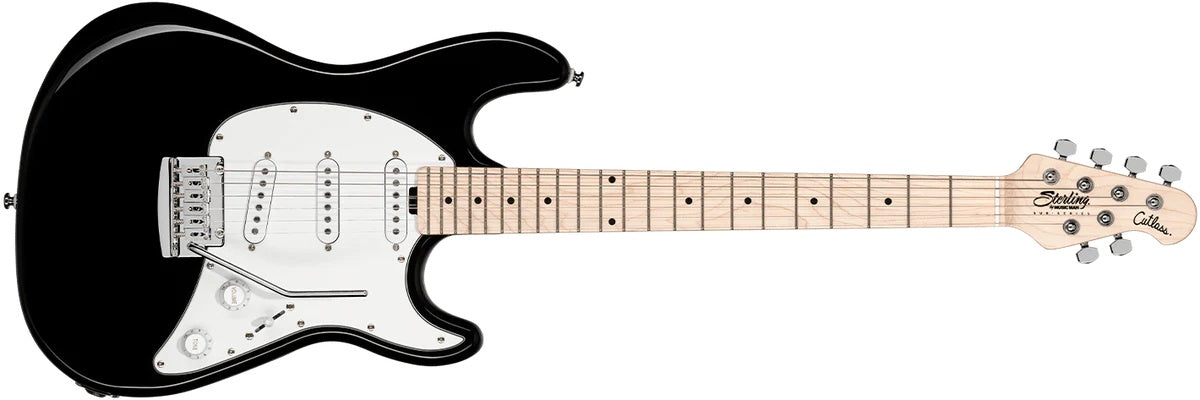 Sterling By Musicman SUB CUTLASS CT30 SSS BLACK MN, Electric Guitar for sale at Richards Guitars.