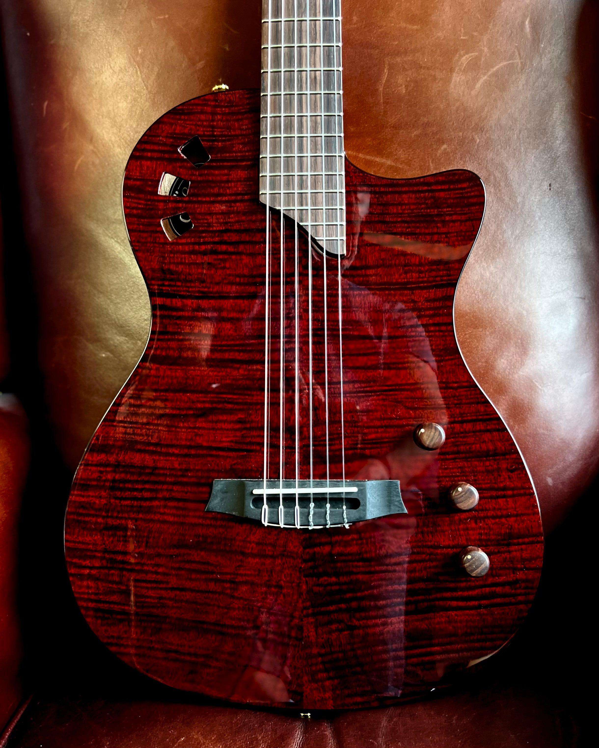 Cordoba Stage Natural Deep Wine, Electro Nylon Strung Guitar for sale at Richards Guitars.