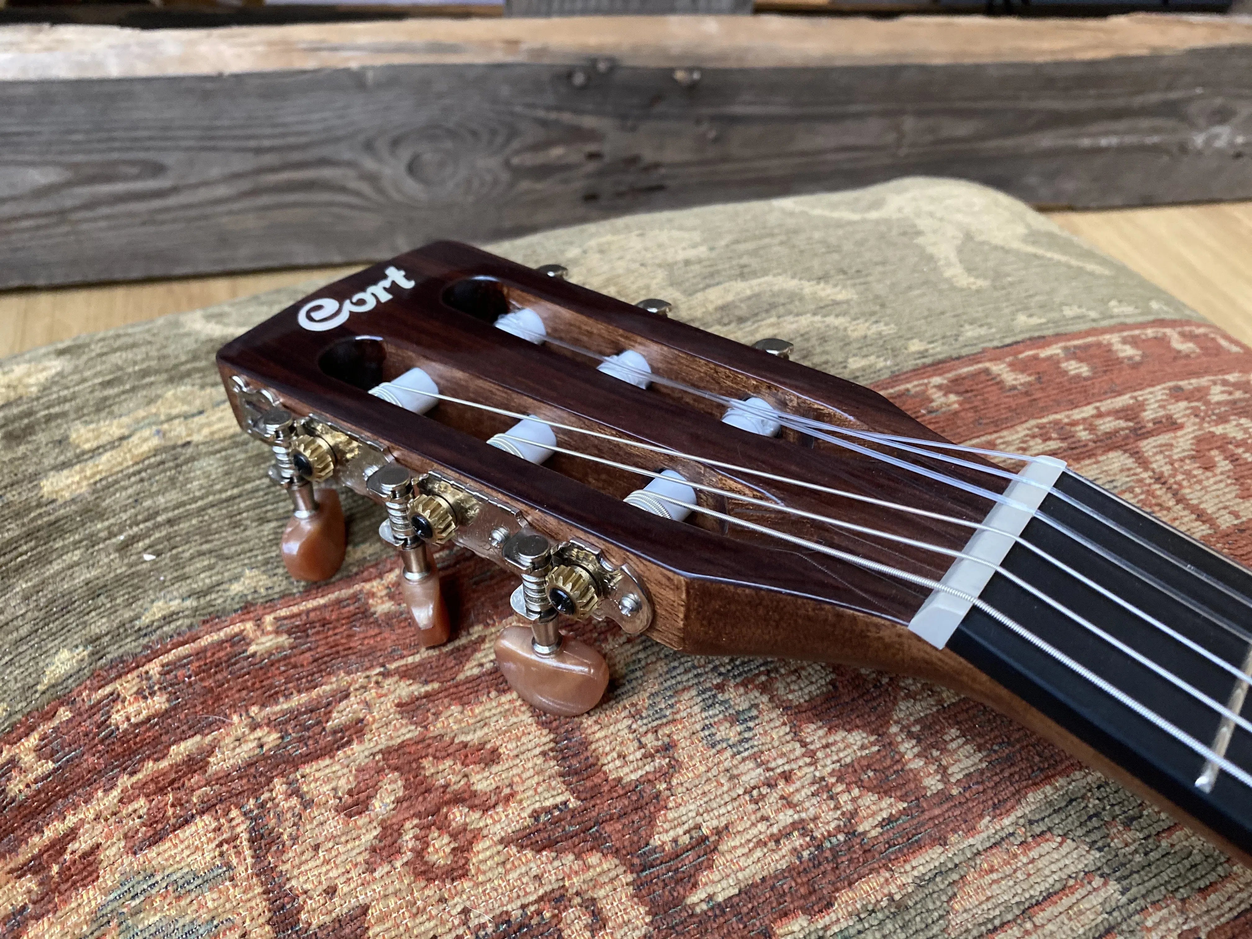 Cort CEC7 Slimline Electro Nylon Hybrid, Electro Nylon Strung Guitar for sale at Richards Guitars.