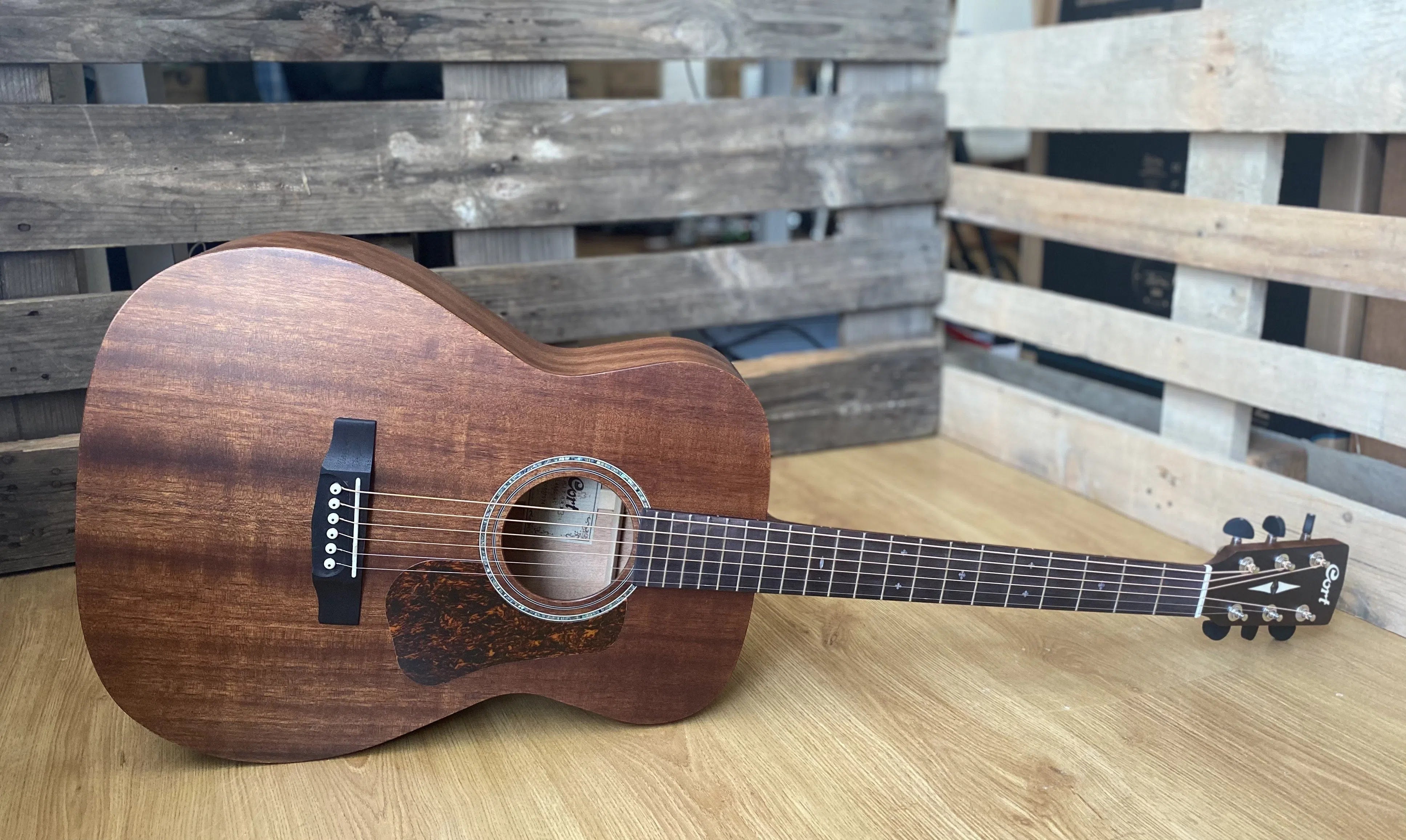 Cort Luce L450C NS Natural Satin Solid Mahogany OM, Acoustic Guitar for sale at Richards Guitars.