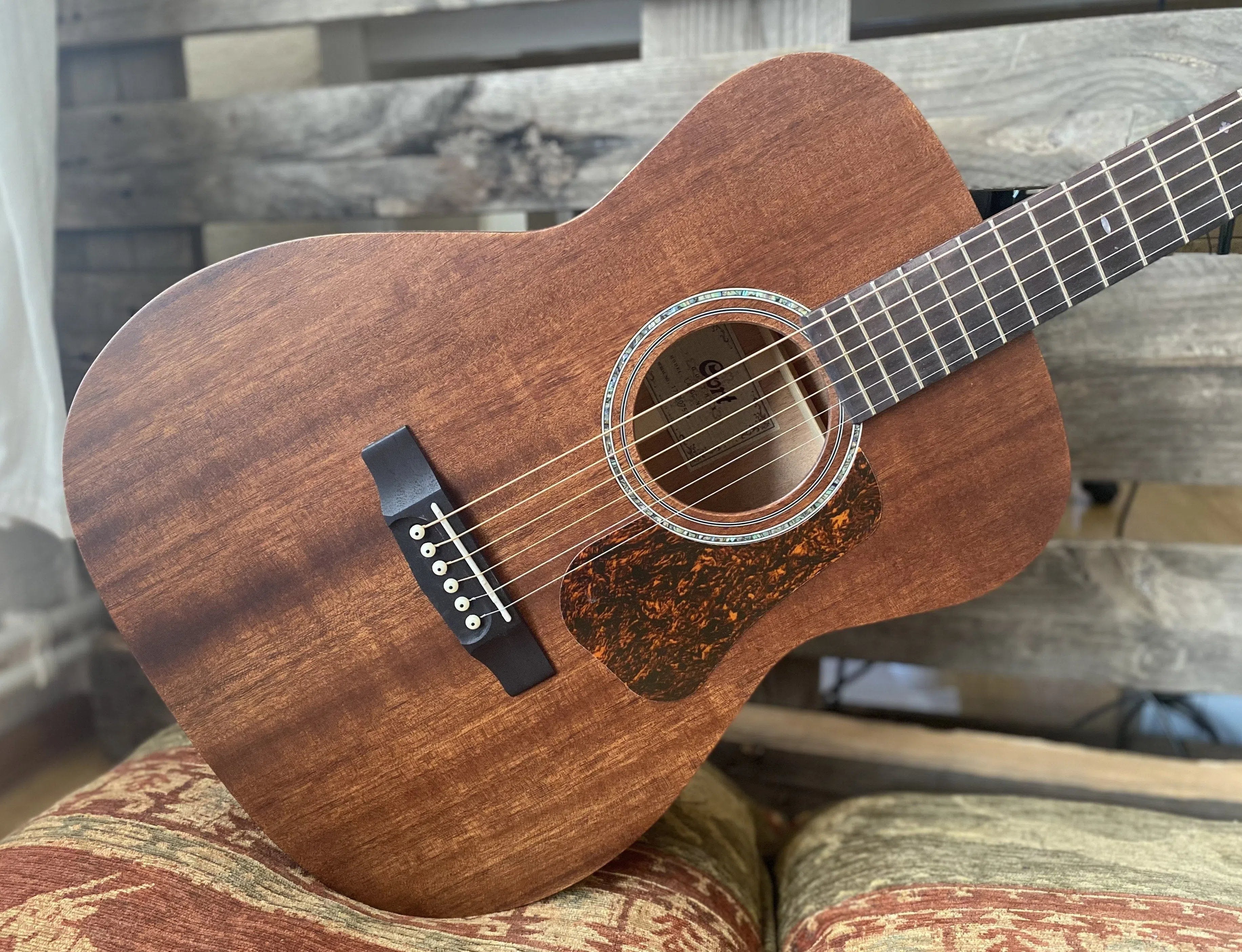 Cort Luce L450C NS Natural Satin Solid Mahogany OM, Acoustic Guitar for sale at Richards Guitars.