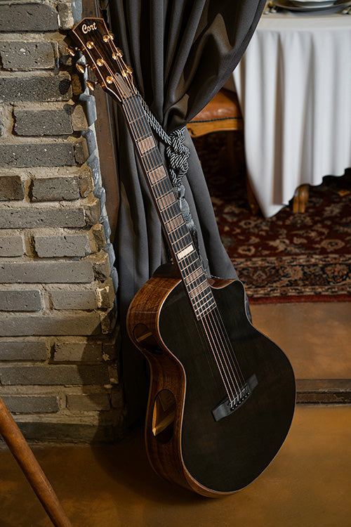 Cort Modern Trans Black with Case, Electro Acoustic Guitar for sale at Richards Guitars.