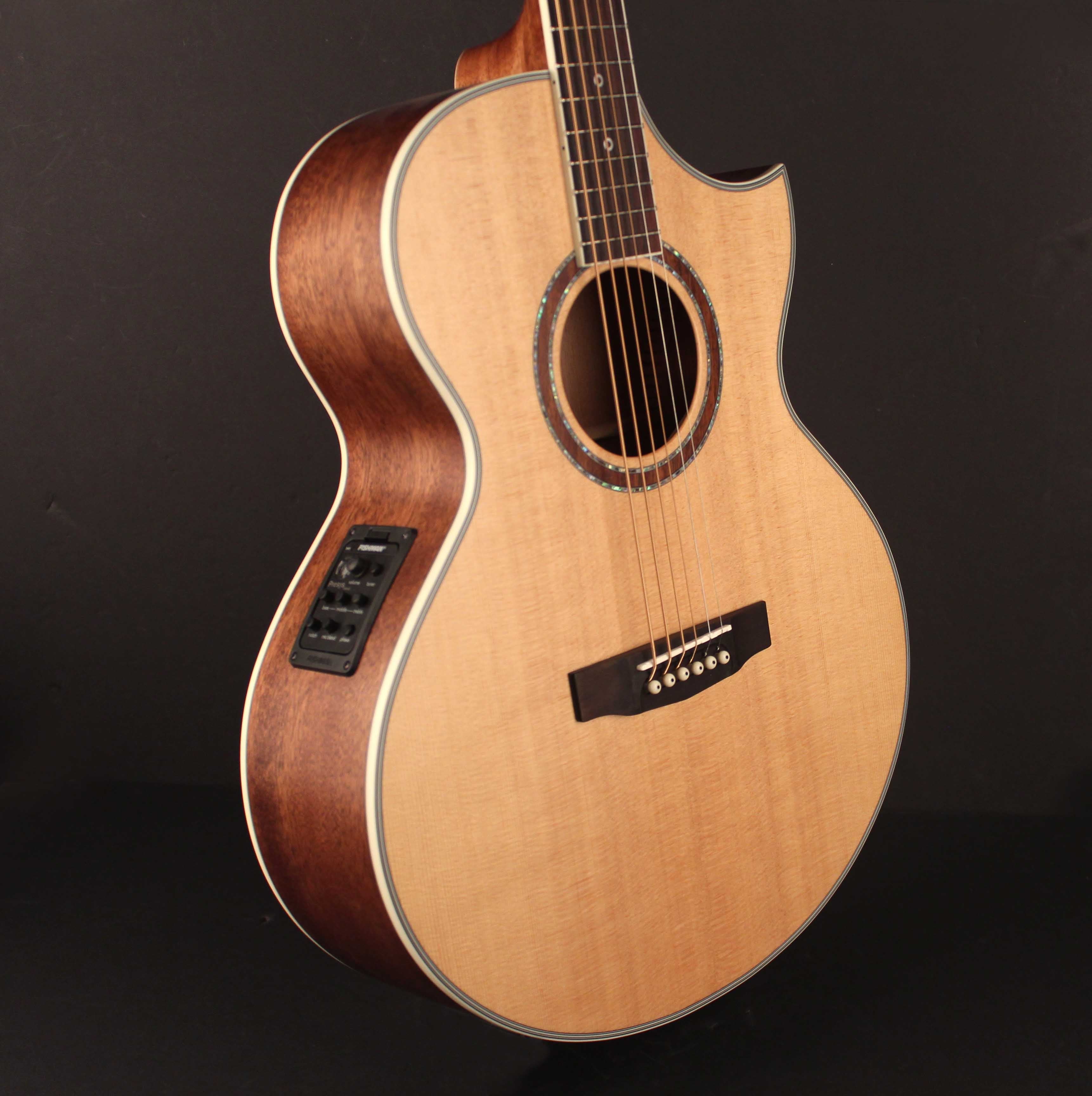 Cort NDX Baritone Natural Satin, Electro Acoustic Guitar for sale at Richards Guitars.