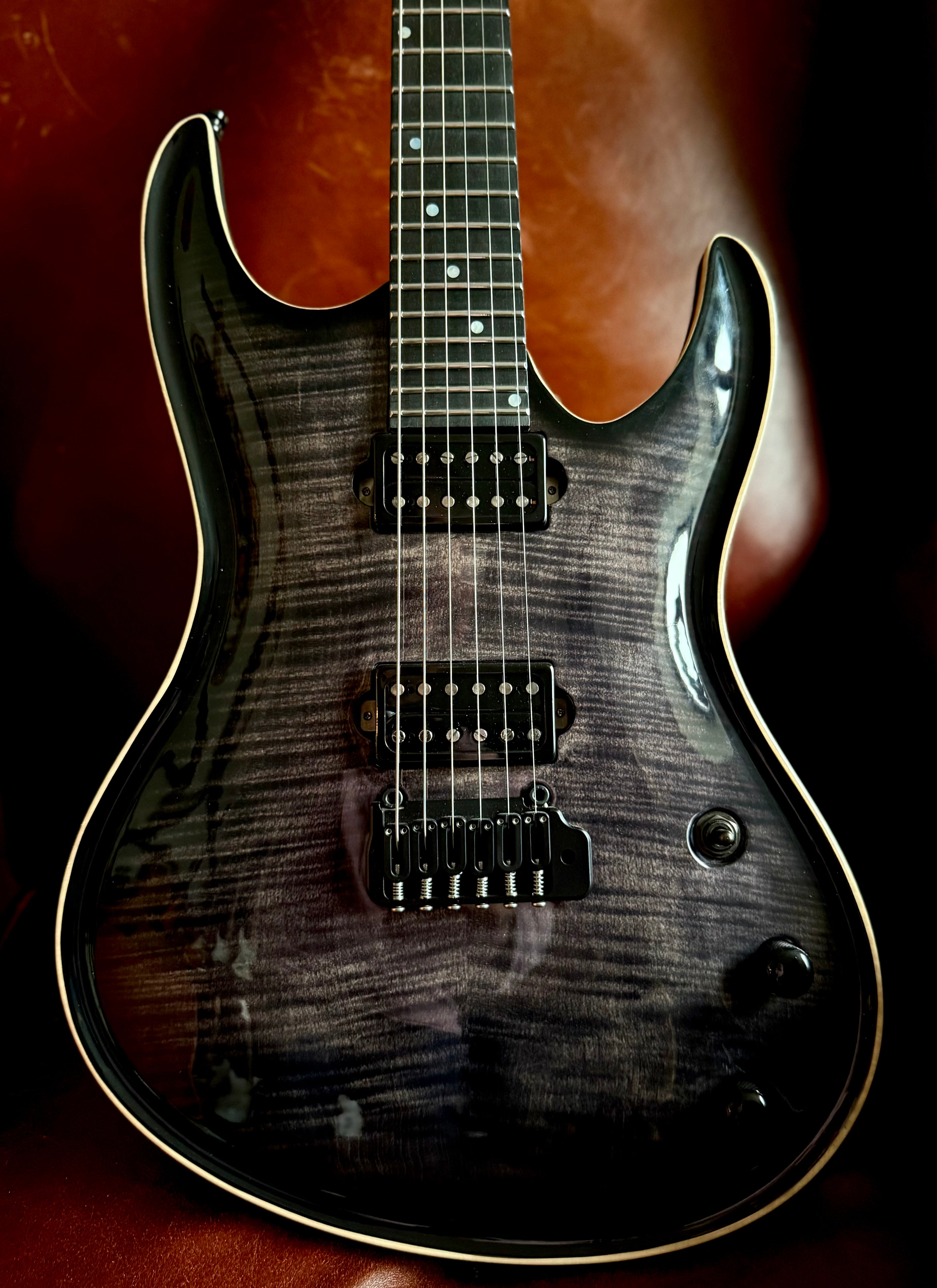 Valenti Nebula Dark Night Custom : Hand Made In Italy Richards Guitars Of Stratford Upon Avon