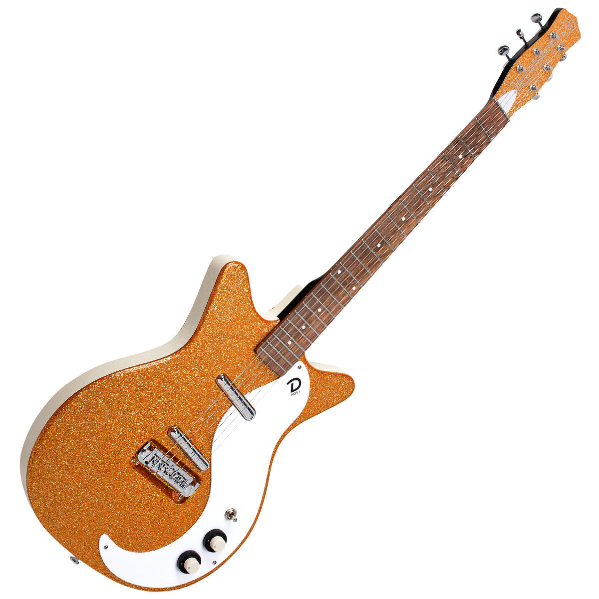 Danelectro '59M NOS Electric Guitar ~ Orange Metal Flake, Electric Guitar for sale at Richards Guitars.