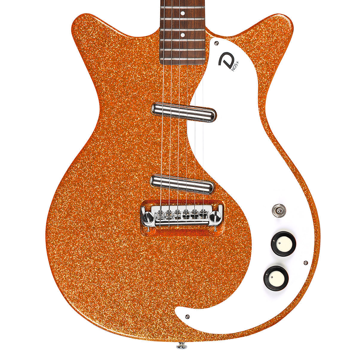 Danelectro '59M NOS Electric Guitar ~ Orange Metal Flake, Electric Guitar for sale at Richards Guitars.