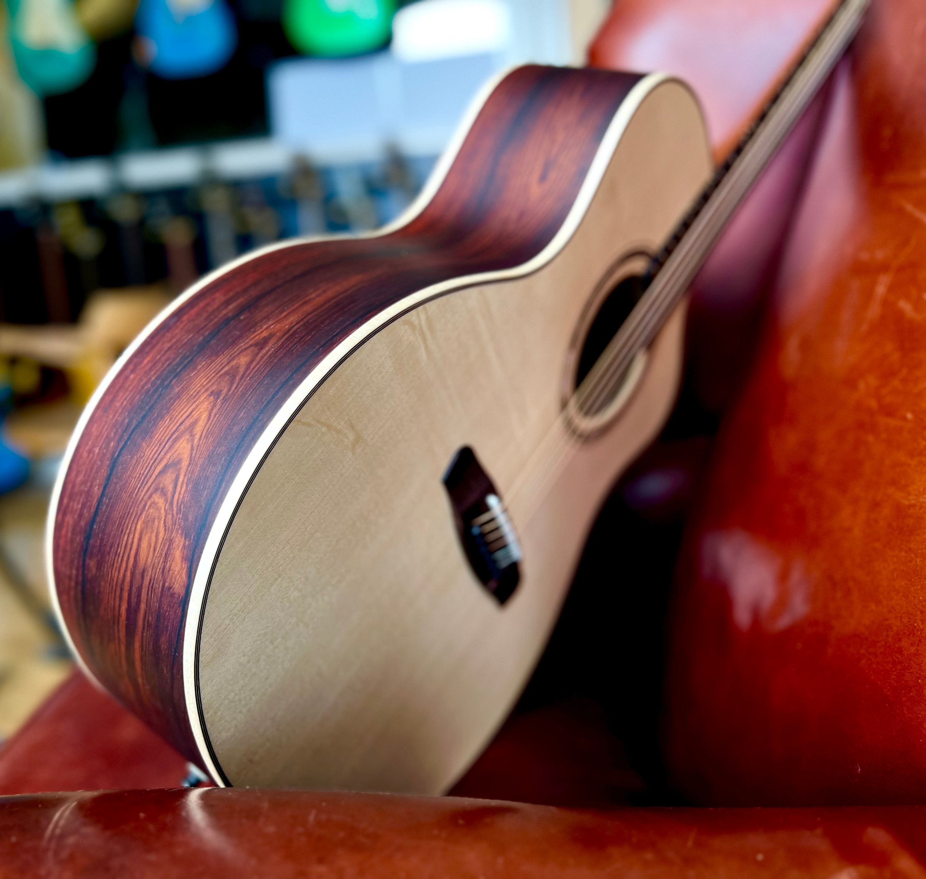 Dowina Cocobolo III Trio Plate GAC Deluxe (Torrified Swiss Moon Spruce), Acoustic Guitar for sale at Richards Guitars.