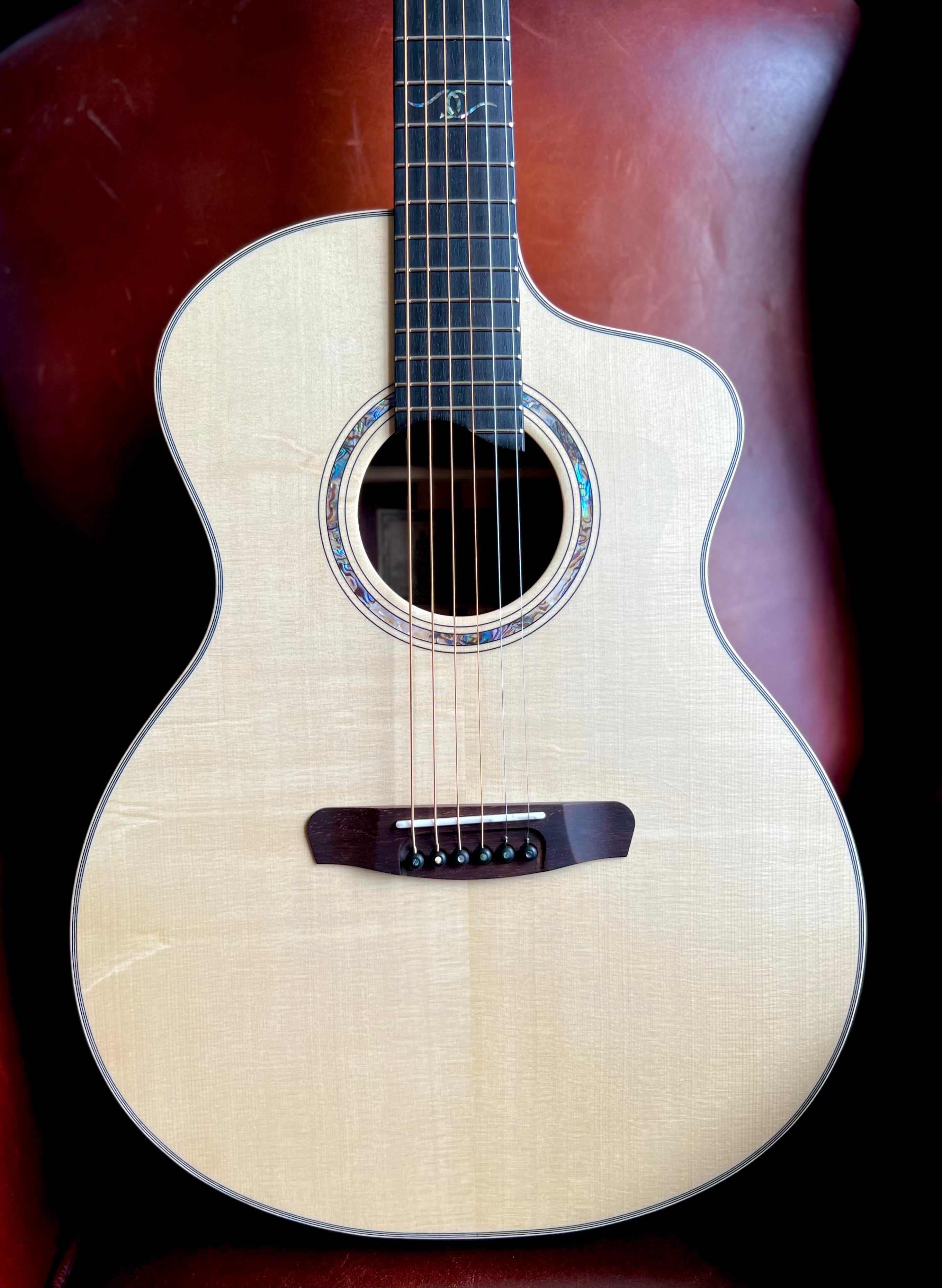 Dowina Cocobolo III Trio Plate GAC Deluxe (Torrified Swiss Moon Spruce), Acoustic Guitar for sale at Richards Guitars.