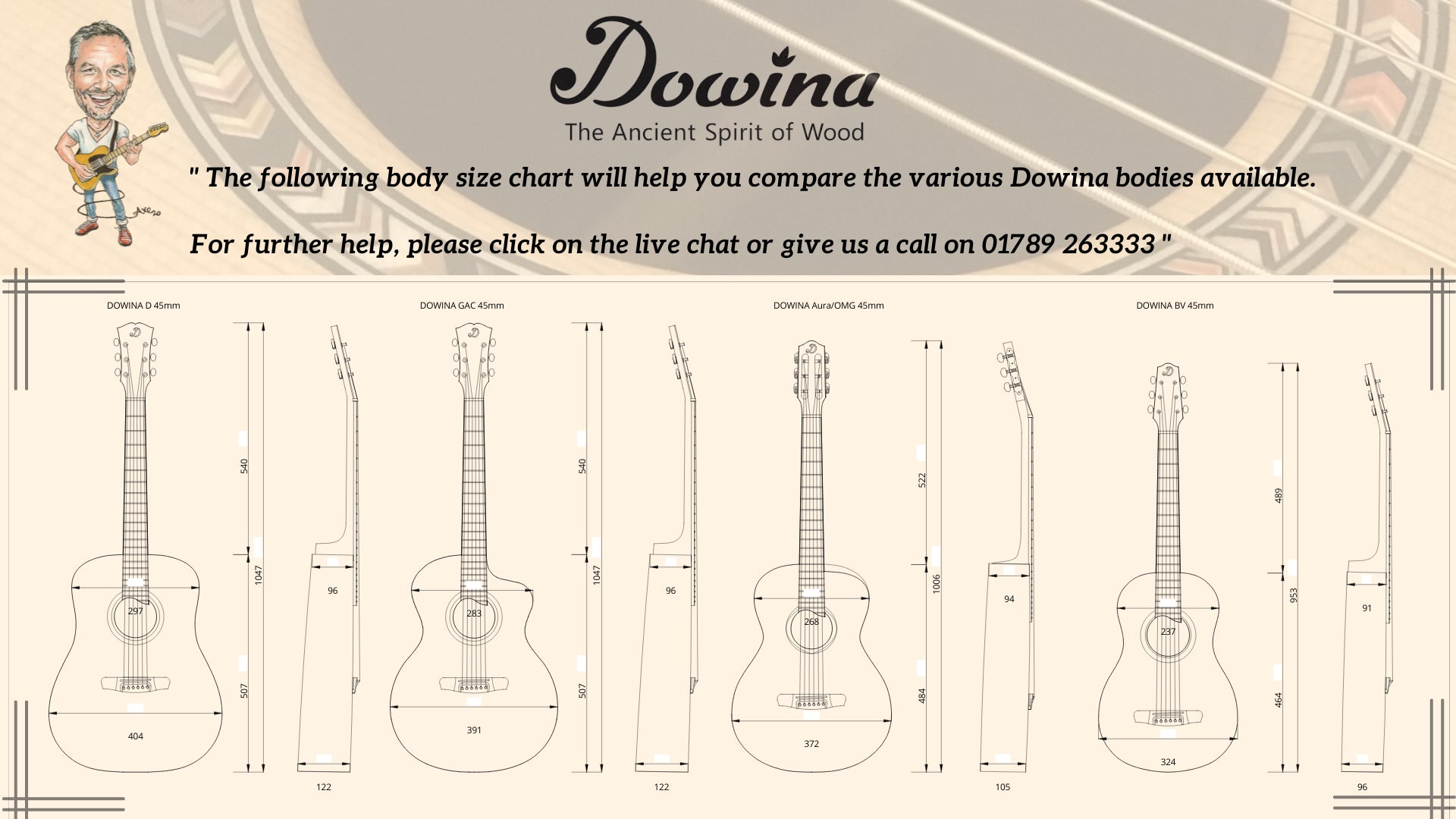 Dowina Figured Ebony GAC