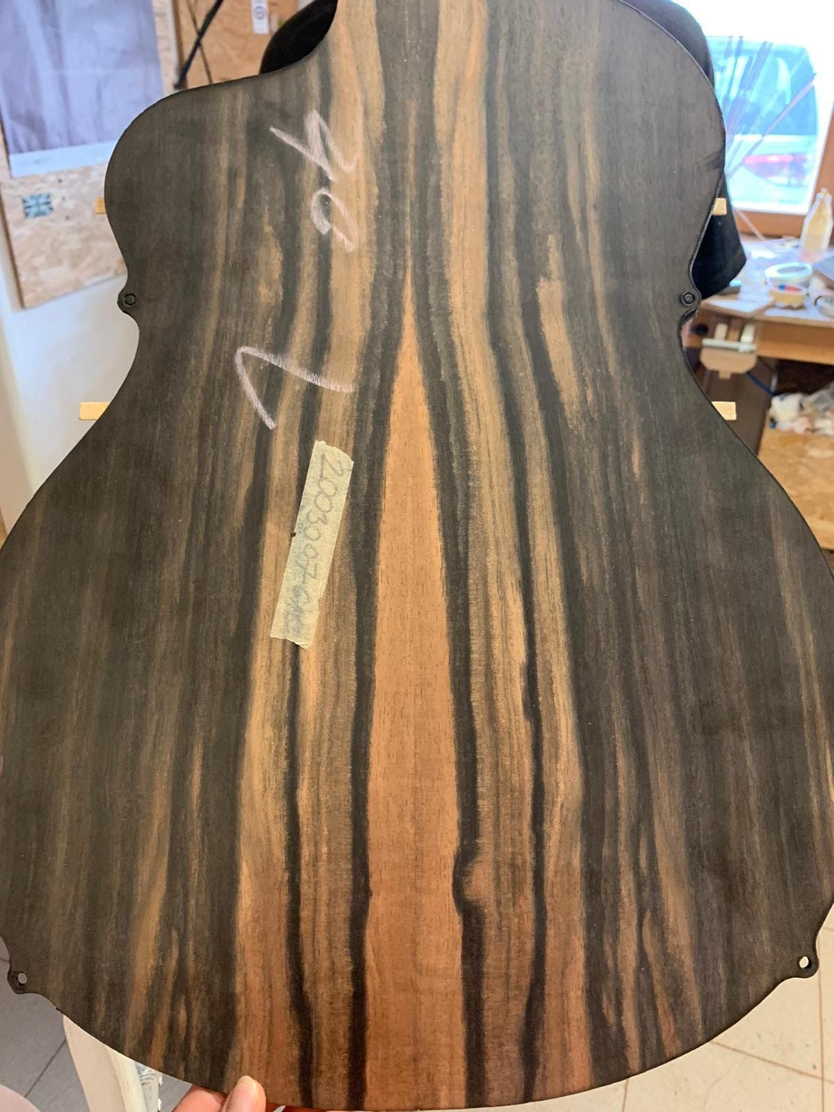 Dowina Figured Ebony GAC Deluxe Masters With Torrifed Swiss Moon Spruce Top