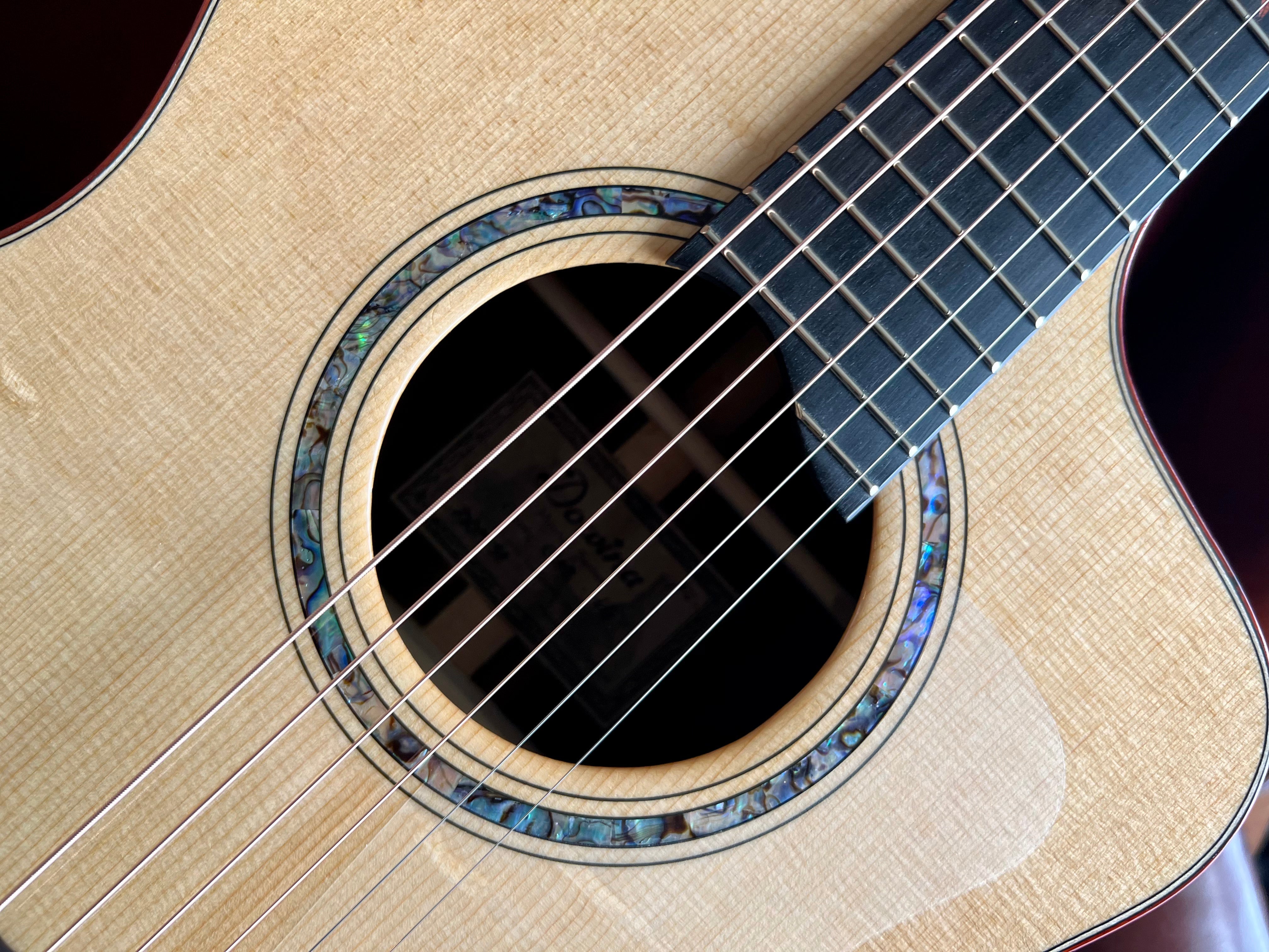 Dowina Figured Ebony GAC Deluxe Masters With Torrifed Swiss Moon Spruce Top