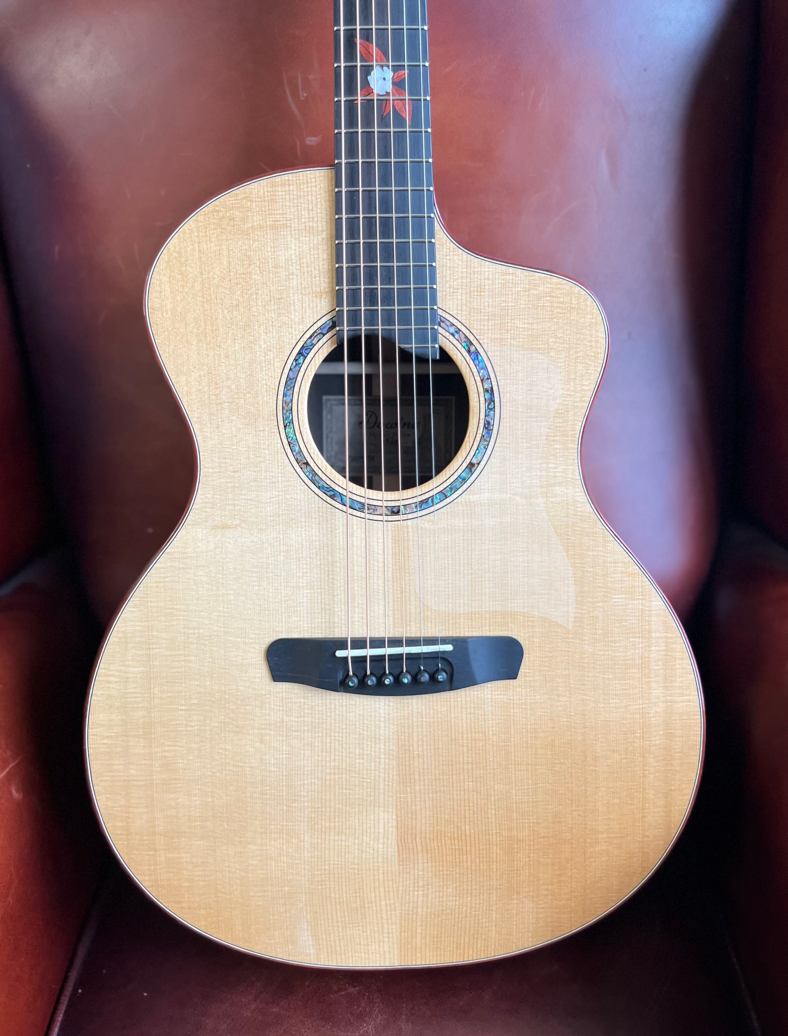 Dowina Figured Ebony GAC Deluxe Masters With Torrifed Swiss Moon Spruce Top, Acoustic Guitar for sale at Richards Guitars.