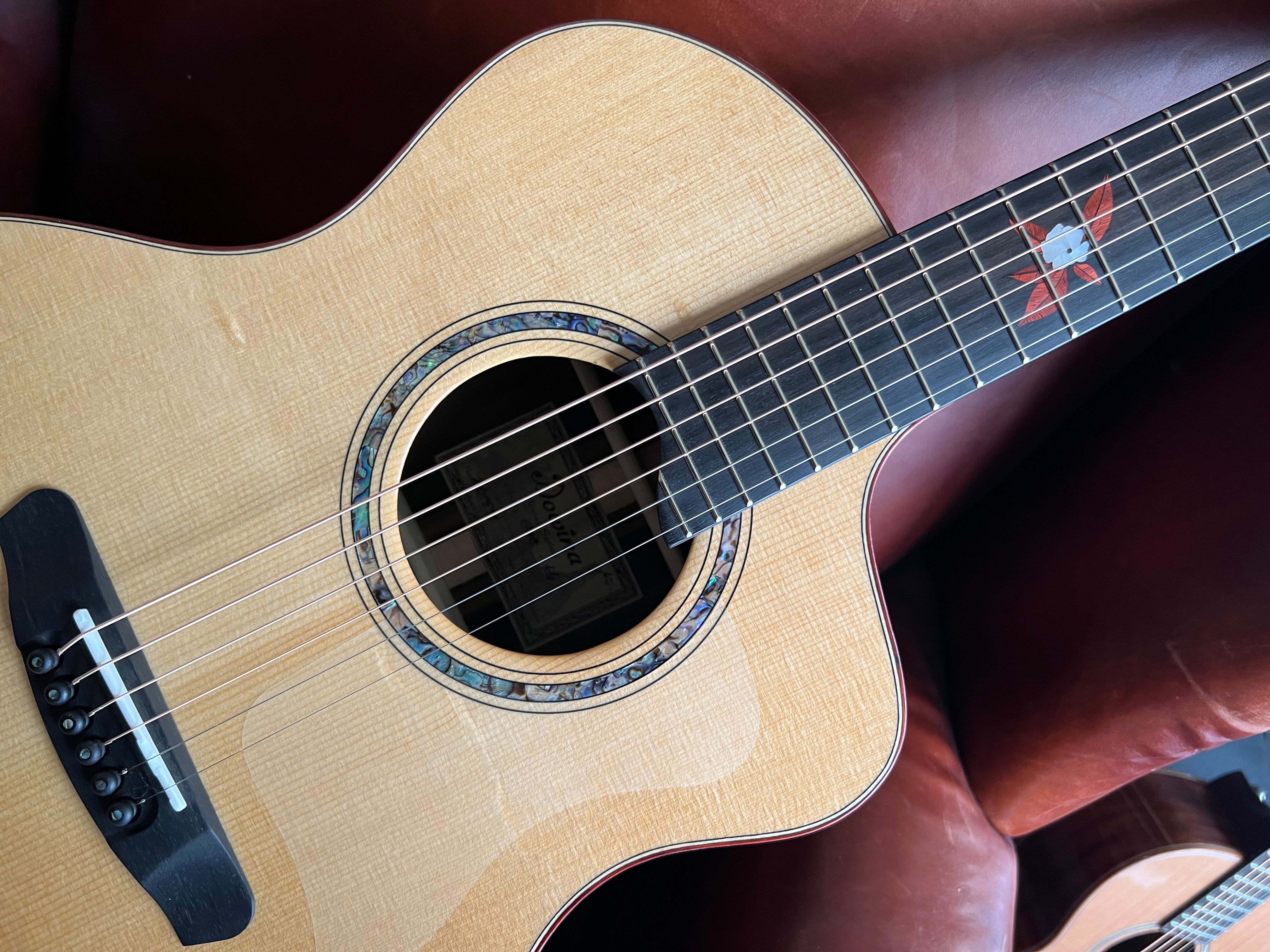 Dowina Figured Ebony GAC Deluxe Masters With Torrifed Swiss Moon Spruce Top