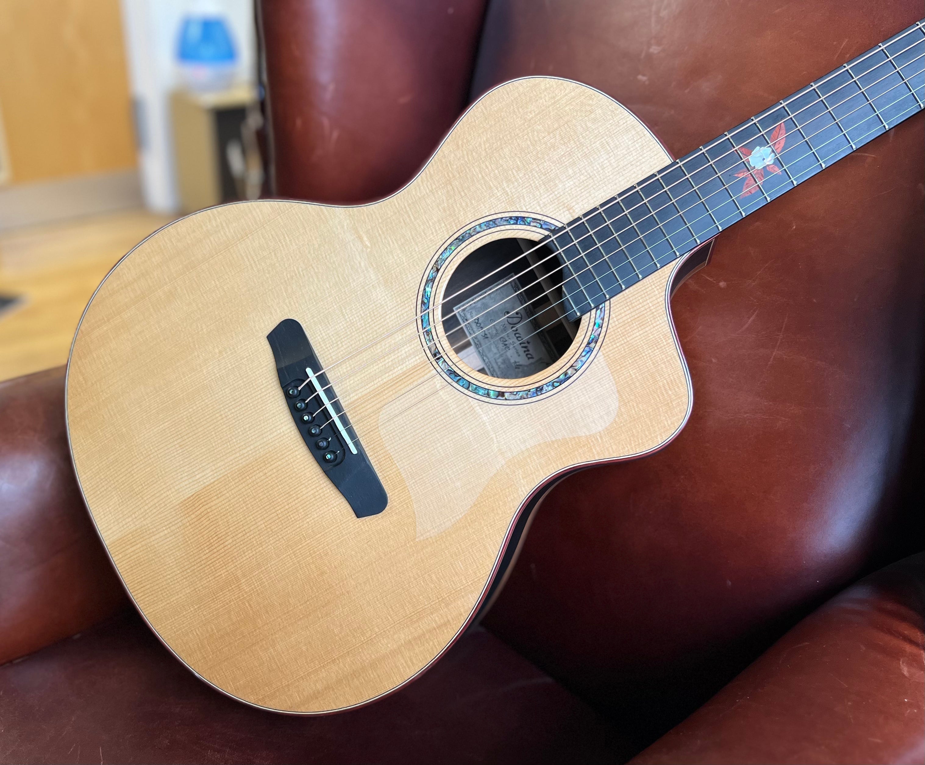 Dowina Figured Ebony GAC Deluxe Masters With Torrifed Swiss Moon Spruce Top