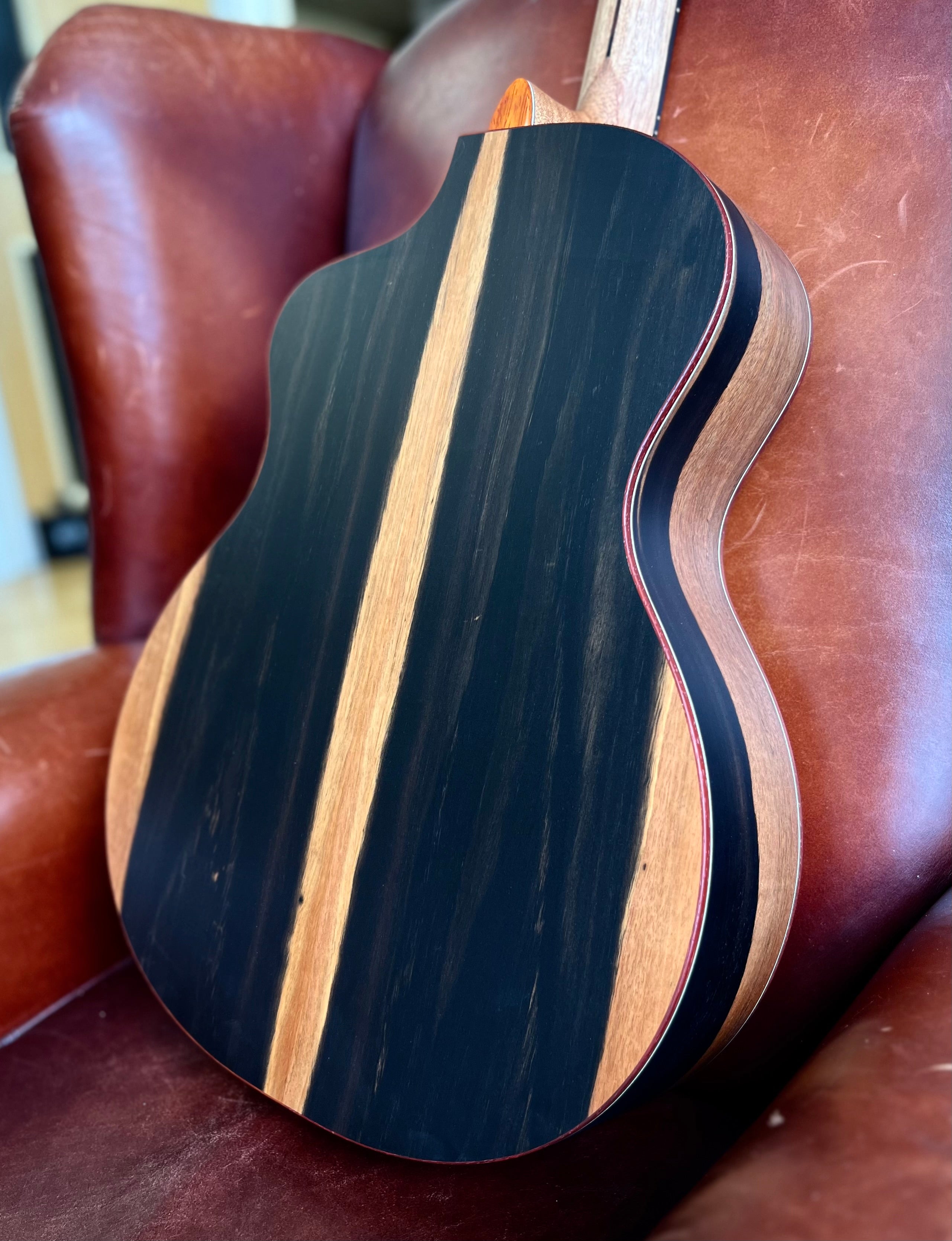 Dowina Figured Ebony GAC Master Build, Acoustic Guitar for sale at Richards Guitars.