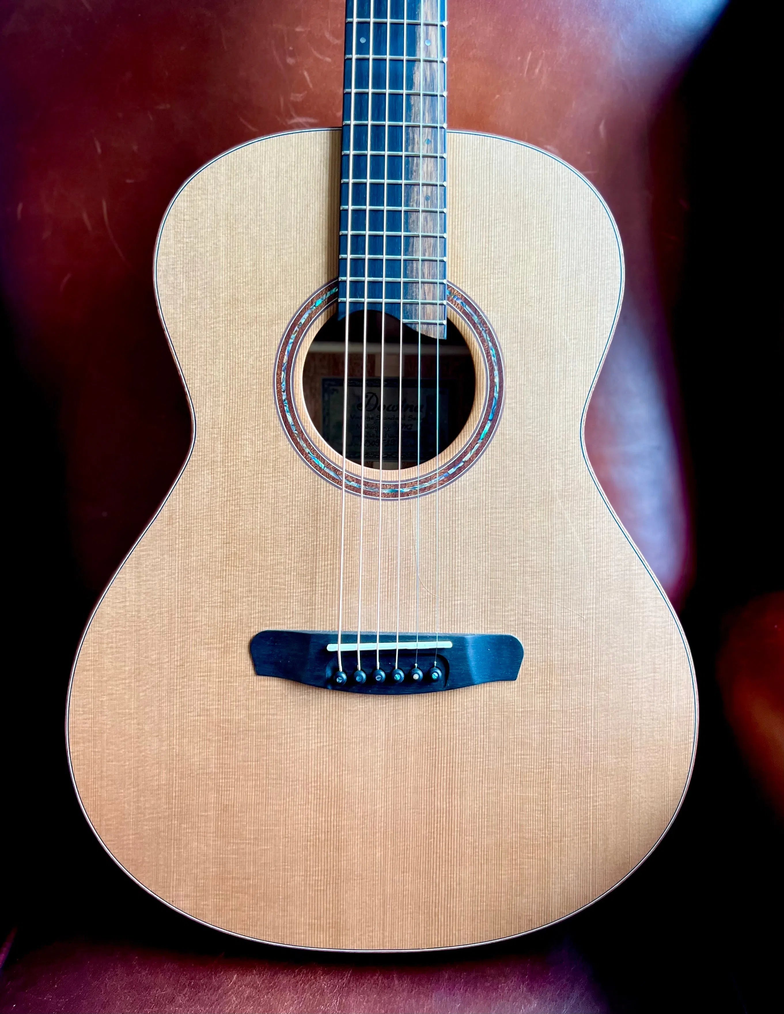 Dowina Mahogany OMG-H Cedar.  OM Body Nylon Hybrid Acoustic Guitar, Nylon Strung Guitar for sale at Richards Guitars.