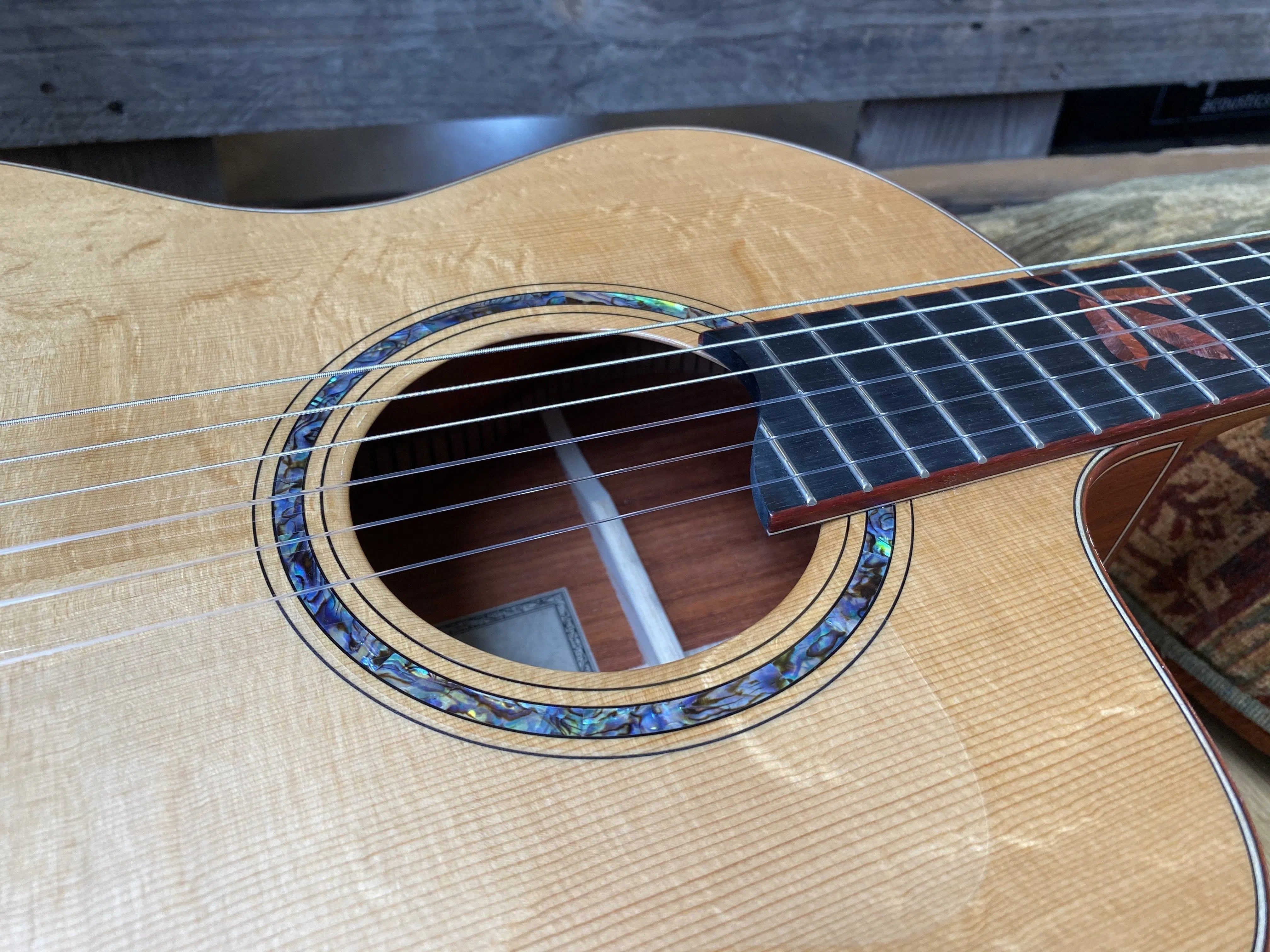 Dowina Master Built Strip Padauk HC Deluxe With Torrified Swiss Spruce Top, Nylon Strung Guitar for sale at Richards Guitars.